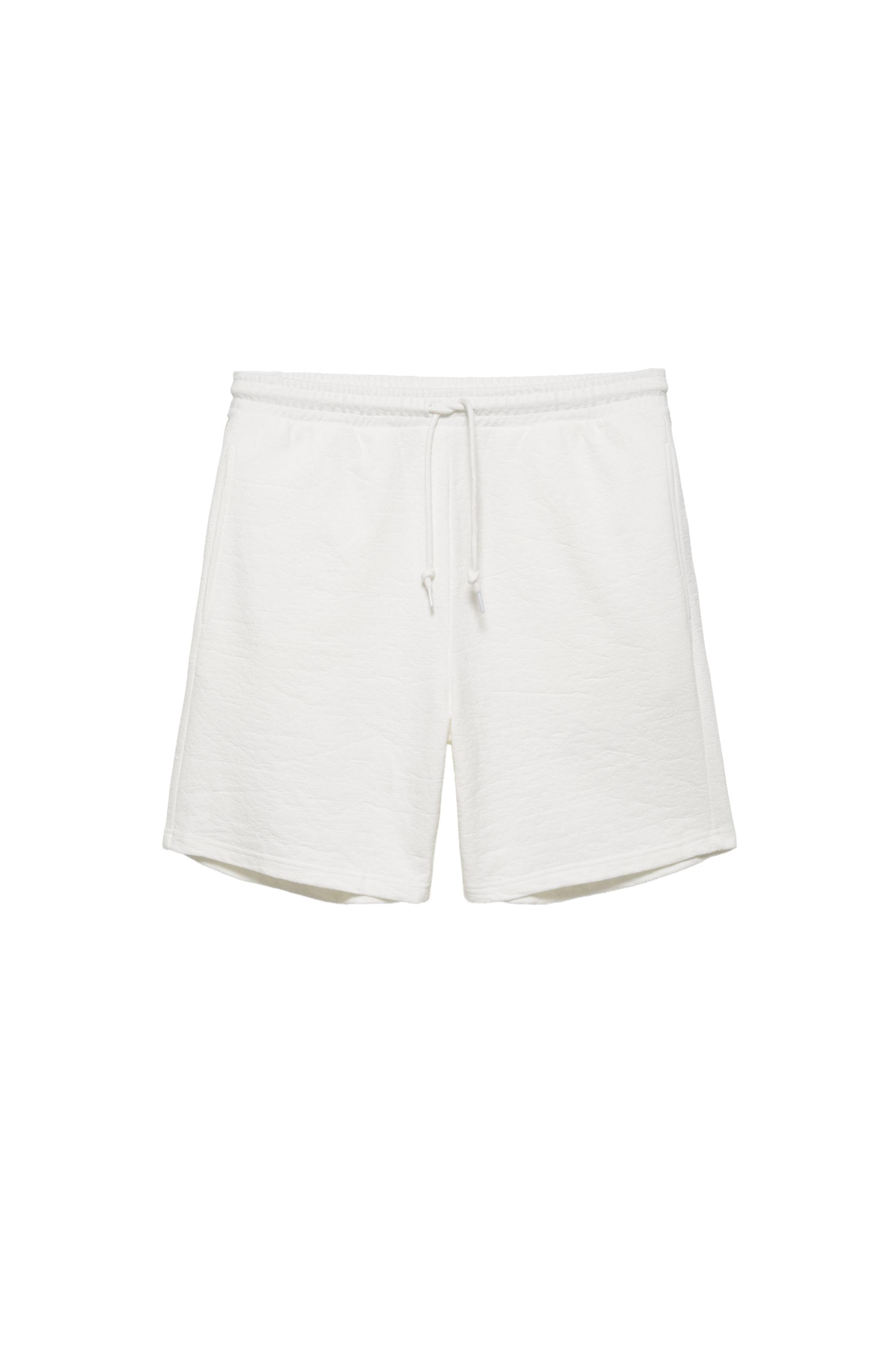 Kumaş dokulu jogger bermuda - Görsel 4