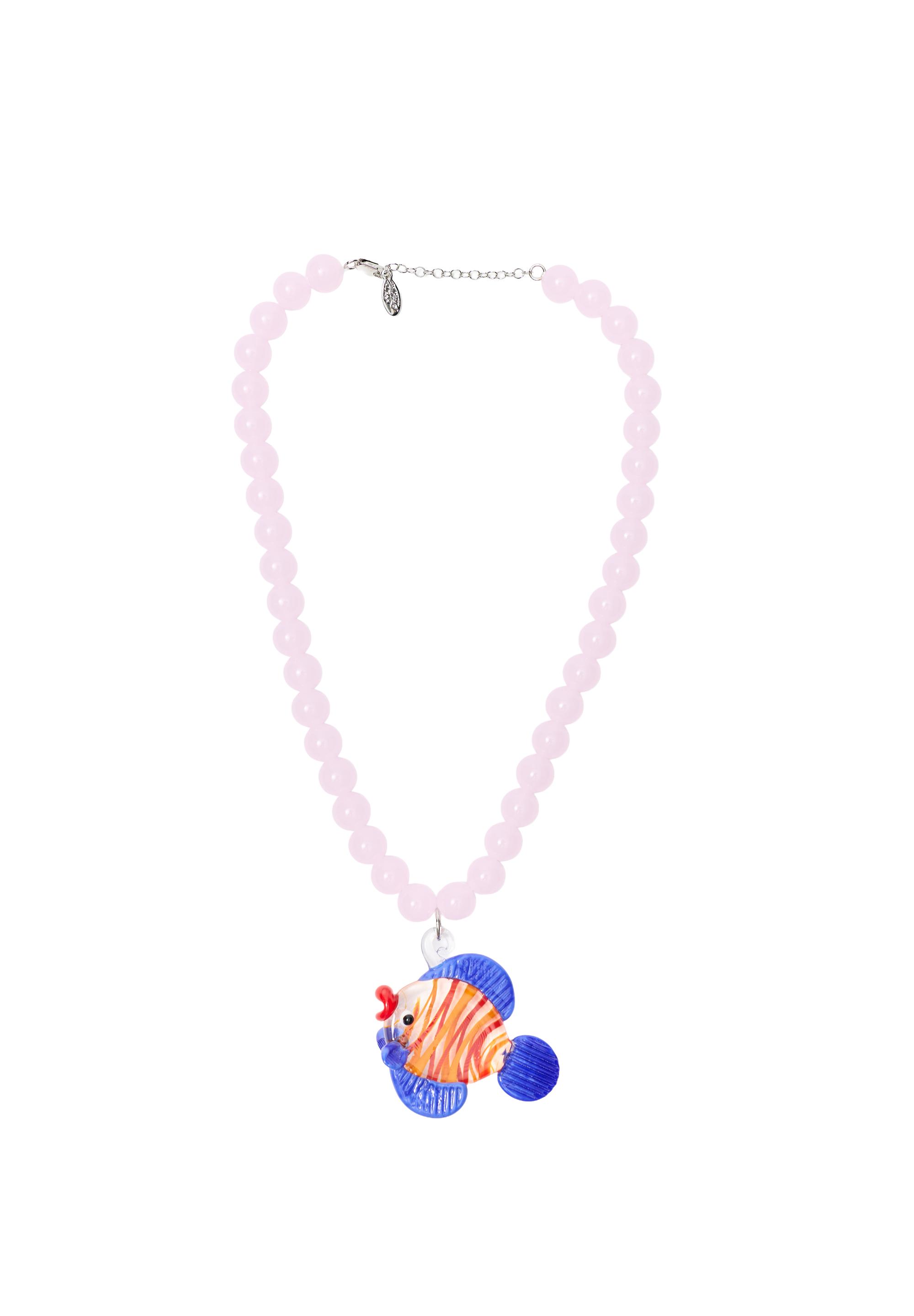 Pleasures x STWD bead necklace — Pink