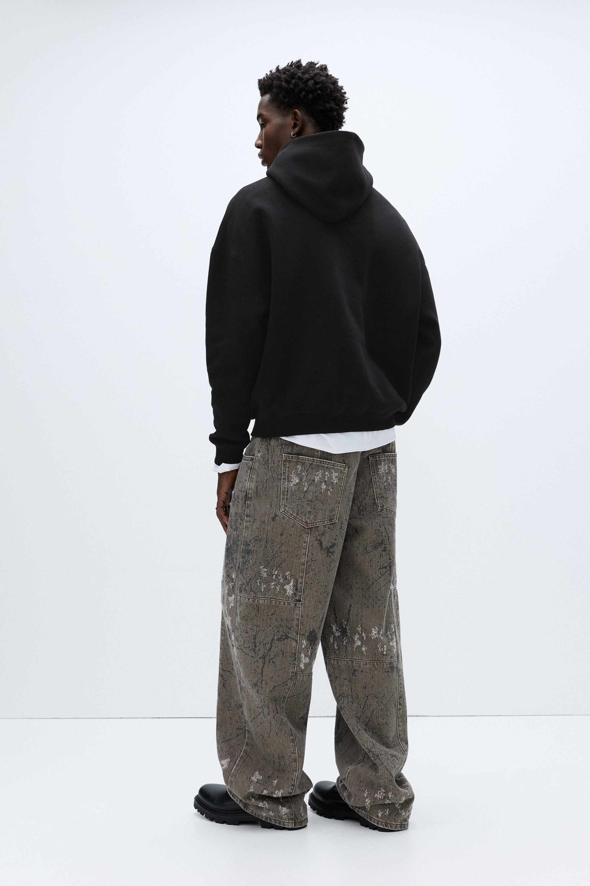 Bol kesim kapüşonlu sweatshirt - Görsel 11