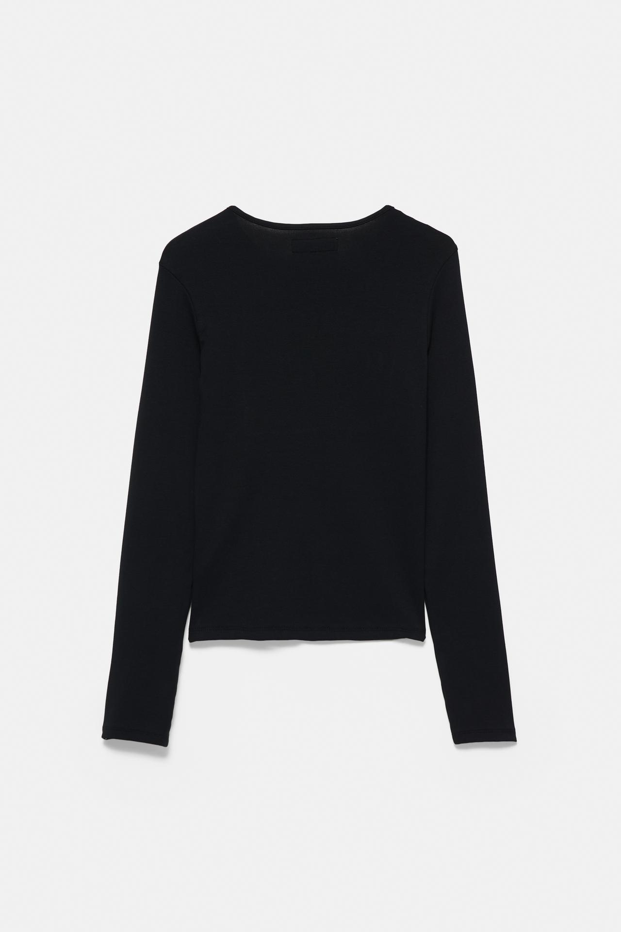 Asymmetric buttoned cardigan — Black