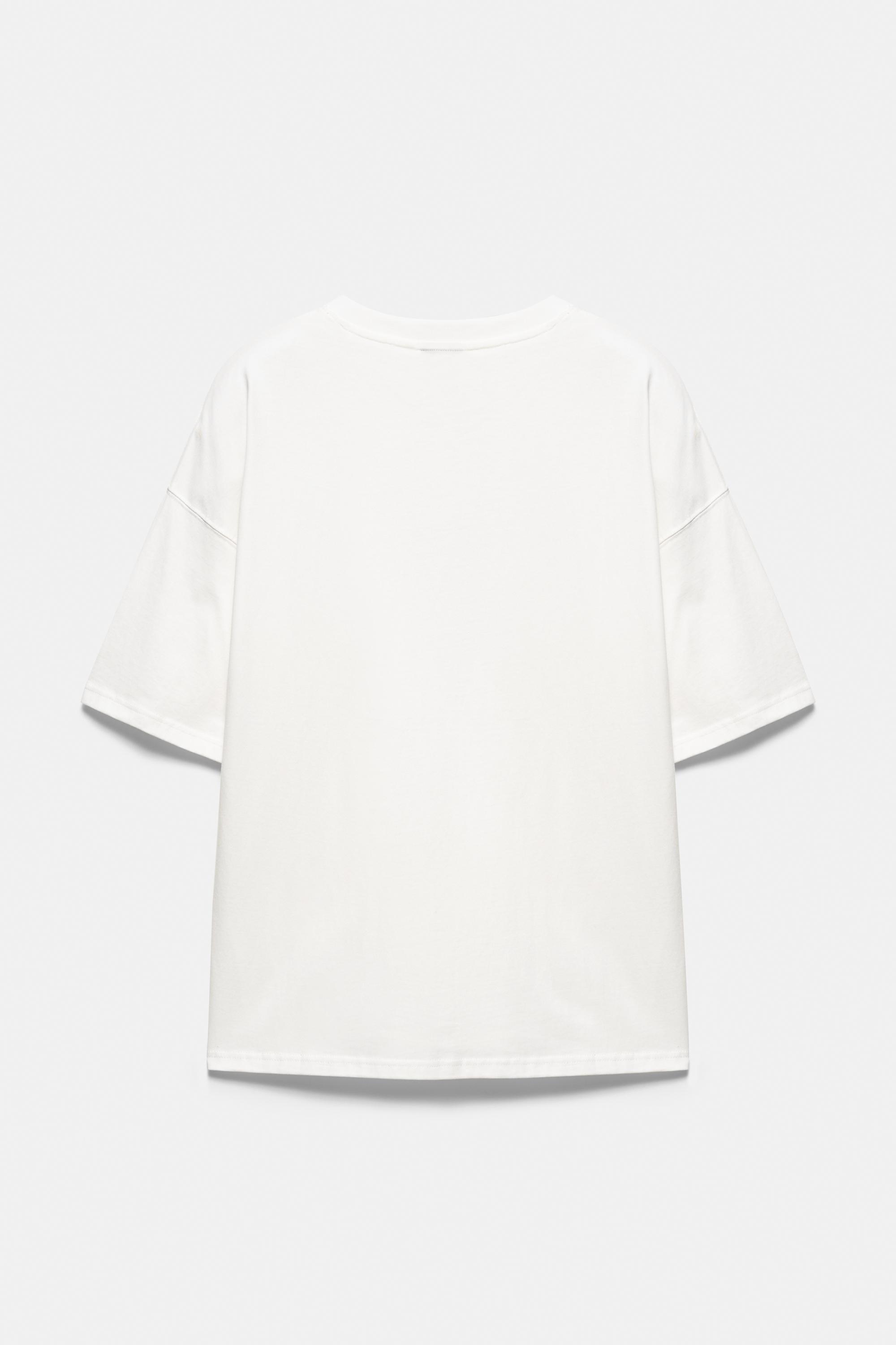 Pull&Bear Bardak grafikli relaxed tişört görsel 4