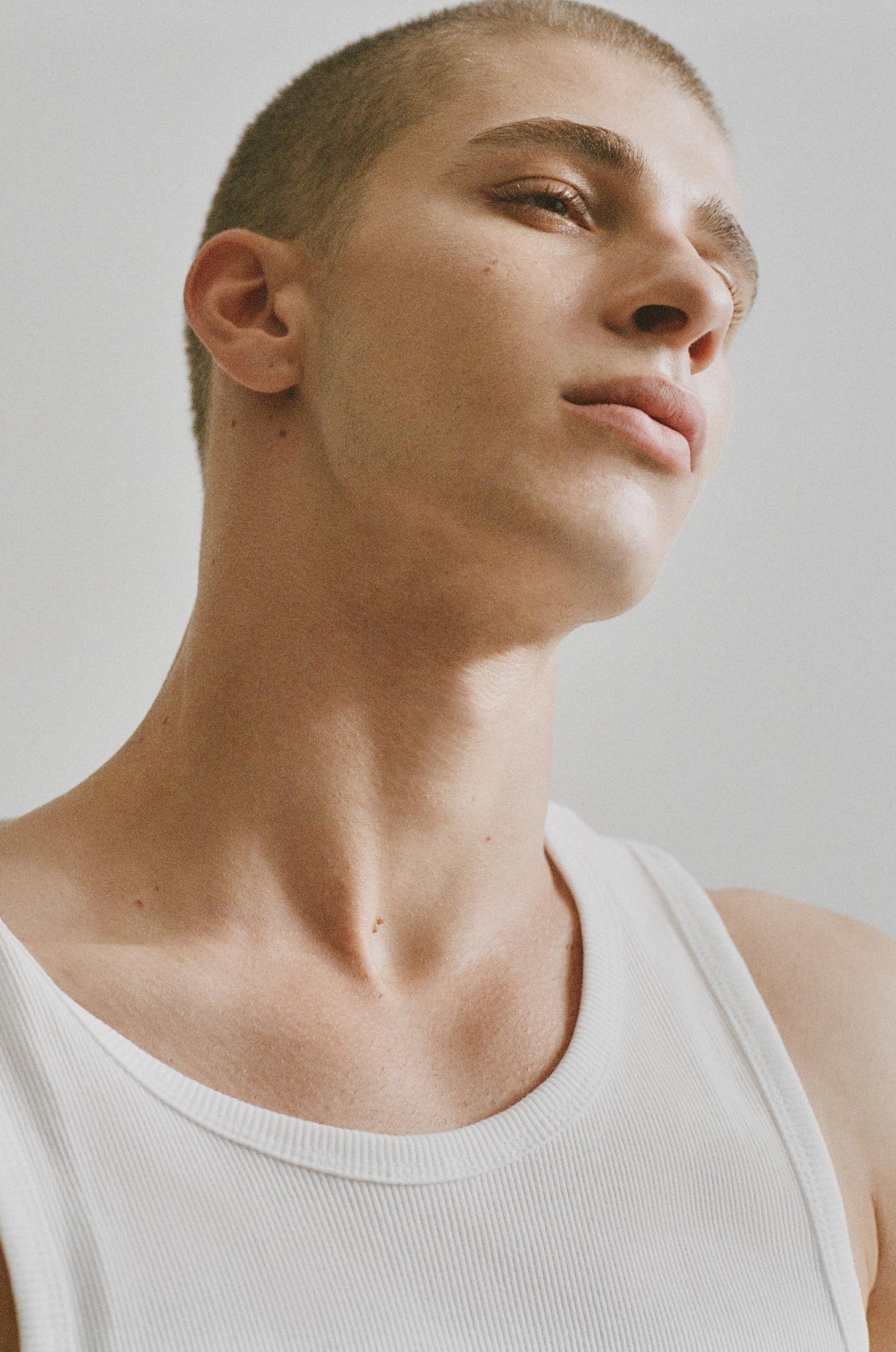 Ribbed tank top — White