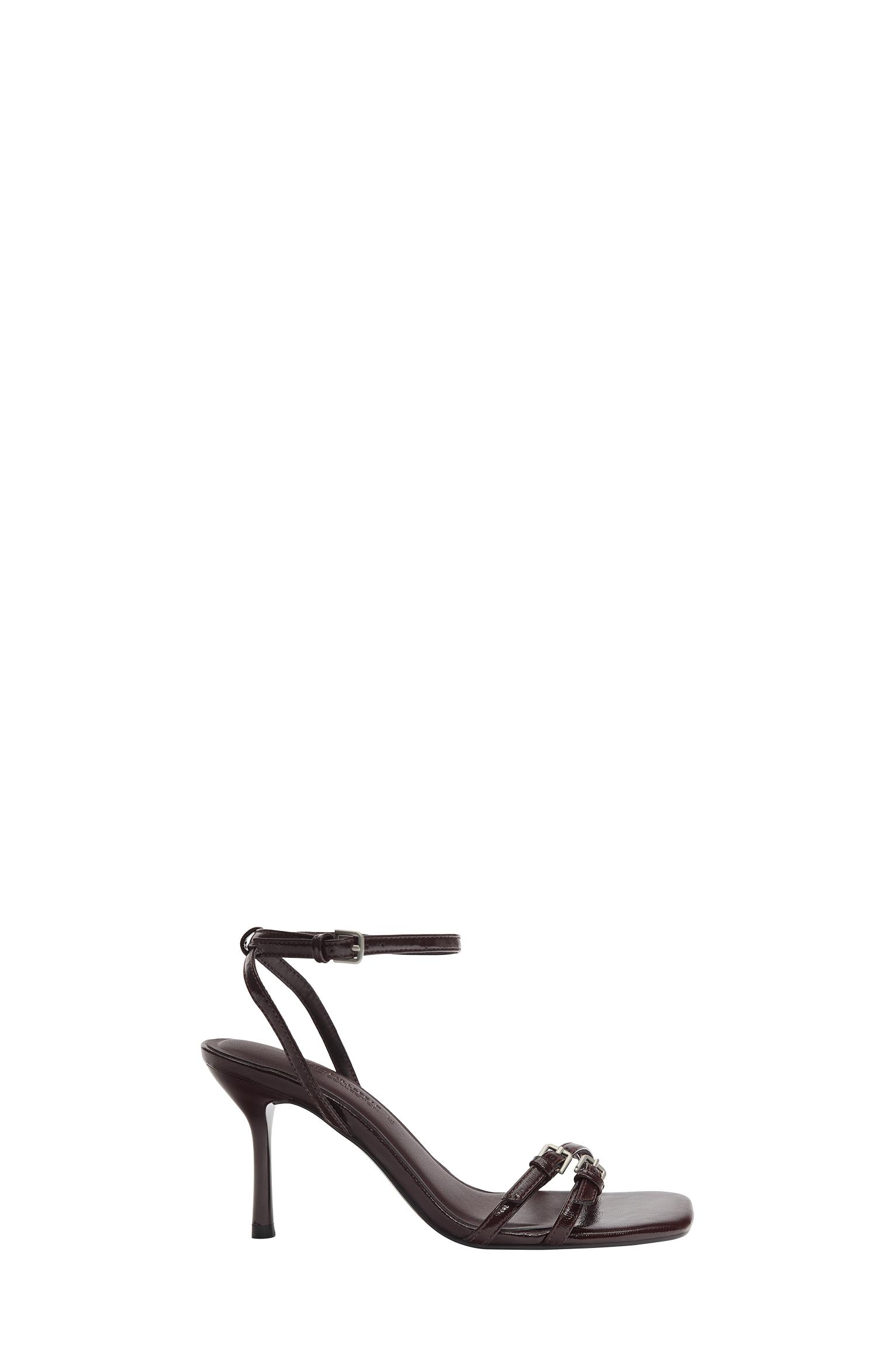 Heeled buckle sandals — Brown