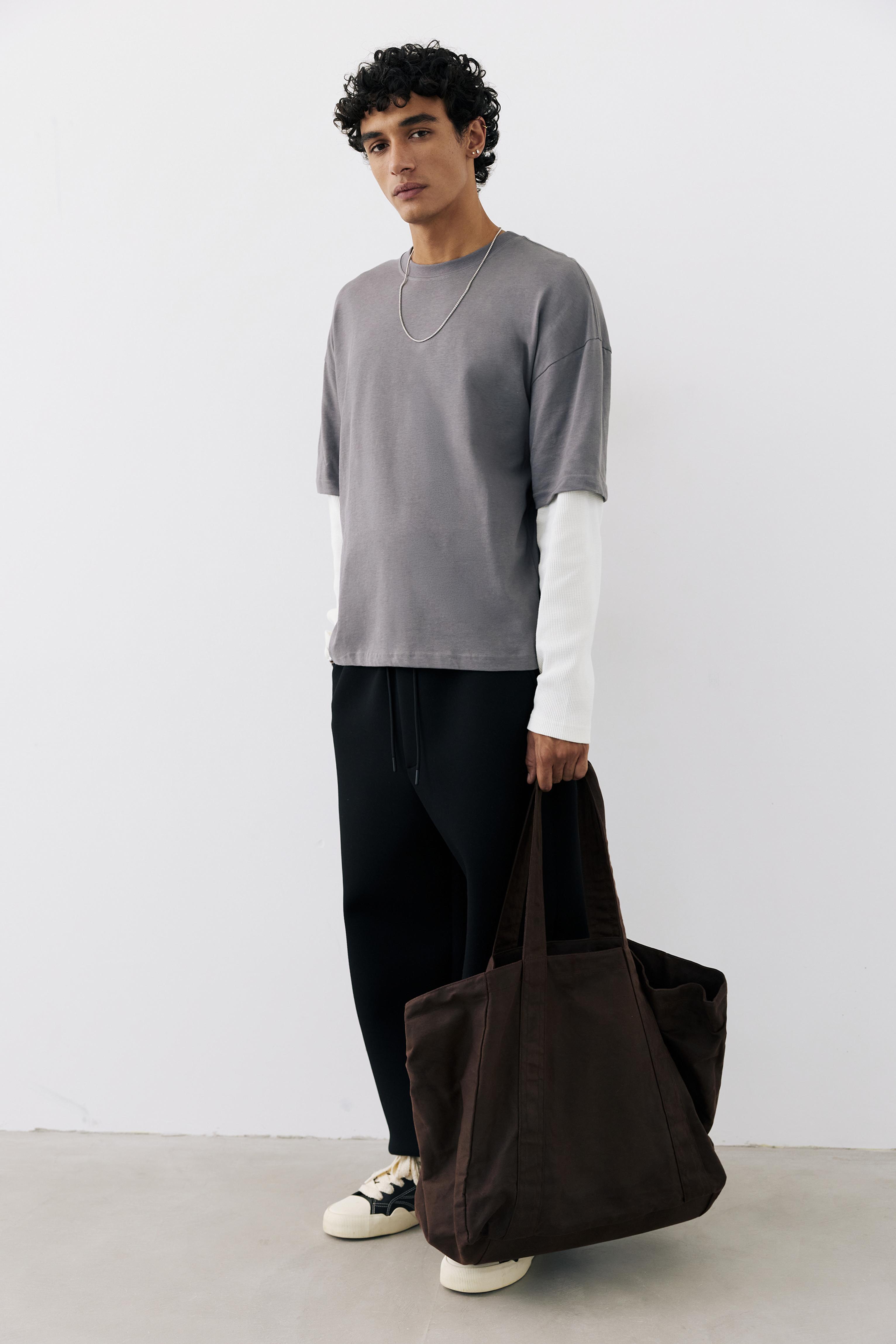 Double-layer long sleeve T-shirt — Anthracite grey