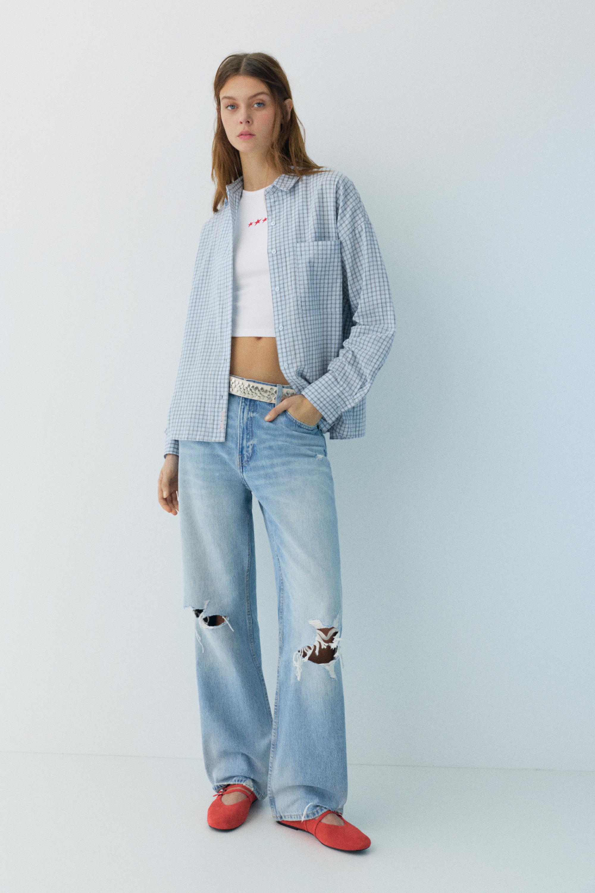 Kareli cepli gömlek - Görsel 9