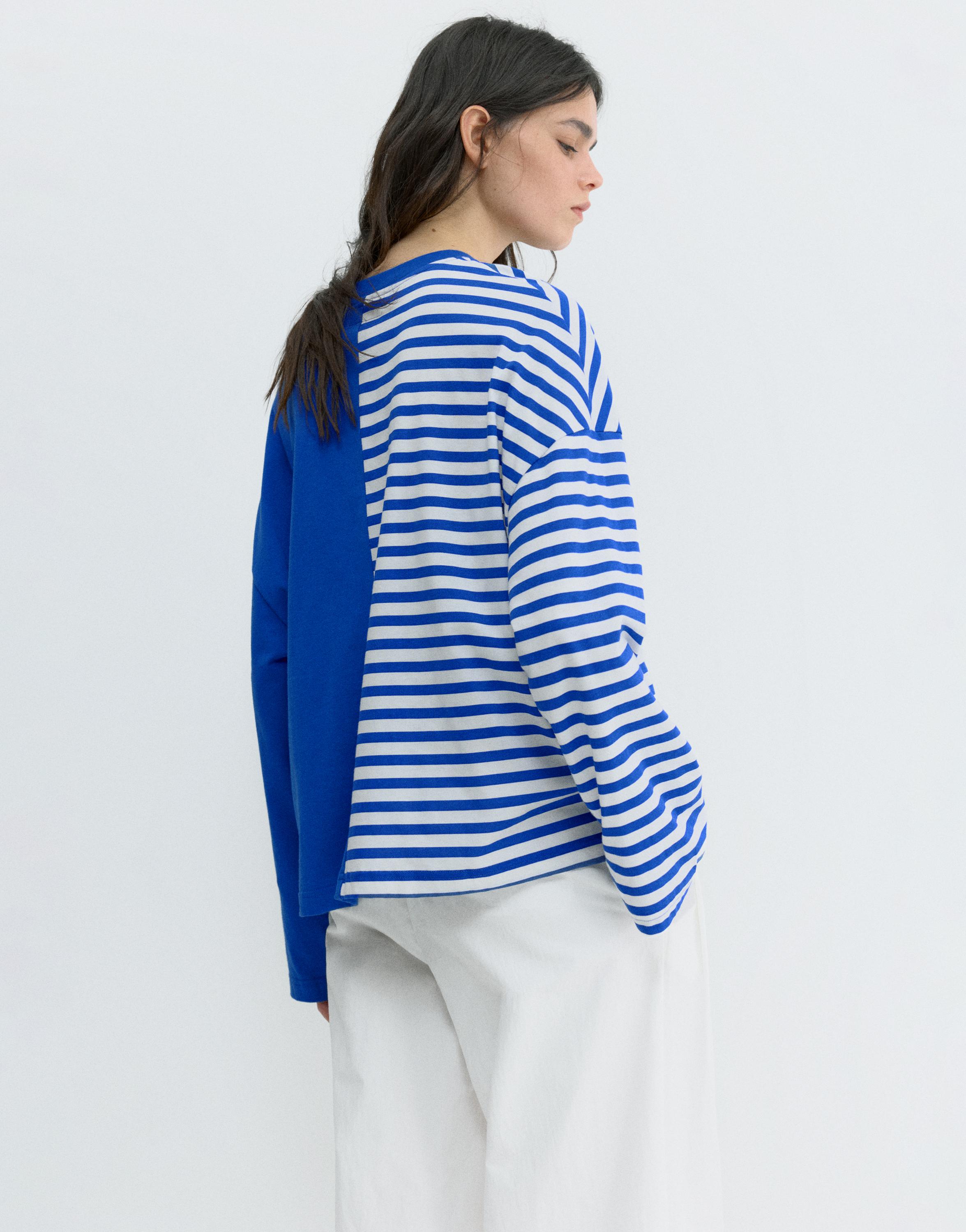 Graphic panel T-shirt — Dark blue