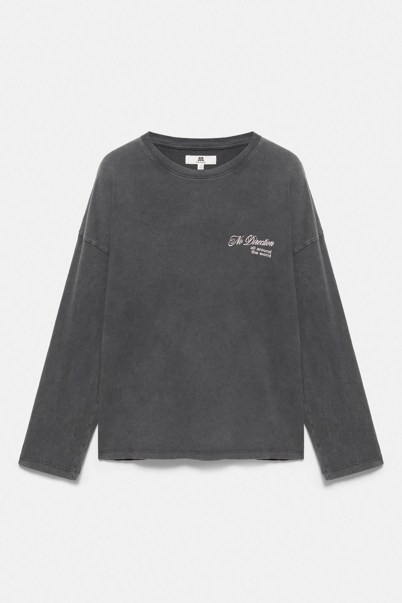 Oversize graphic T-shirt — Black