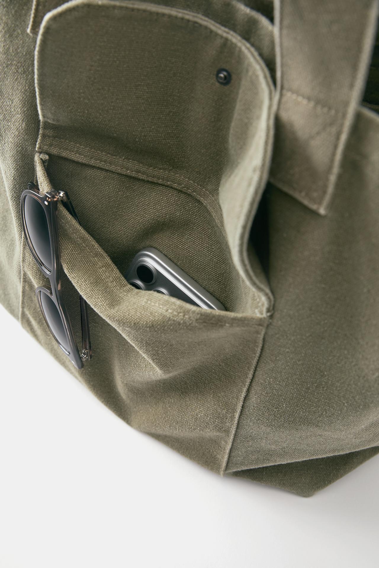 Canvas tote bag — Khaki