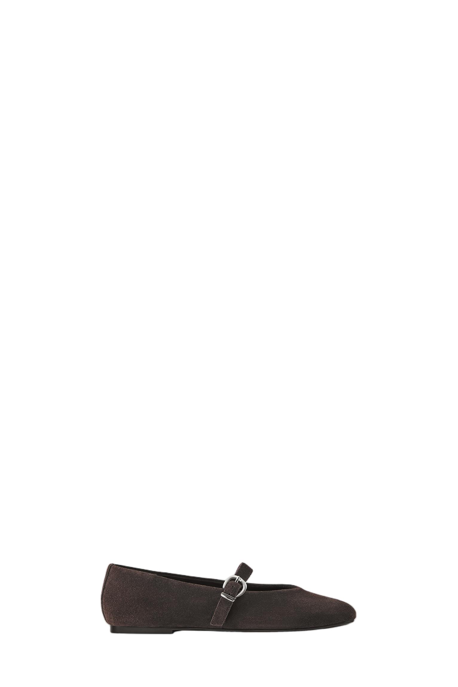 Leather ballerinas — Brown