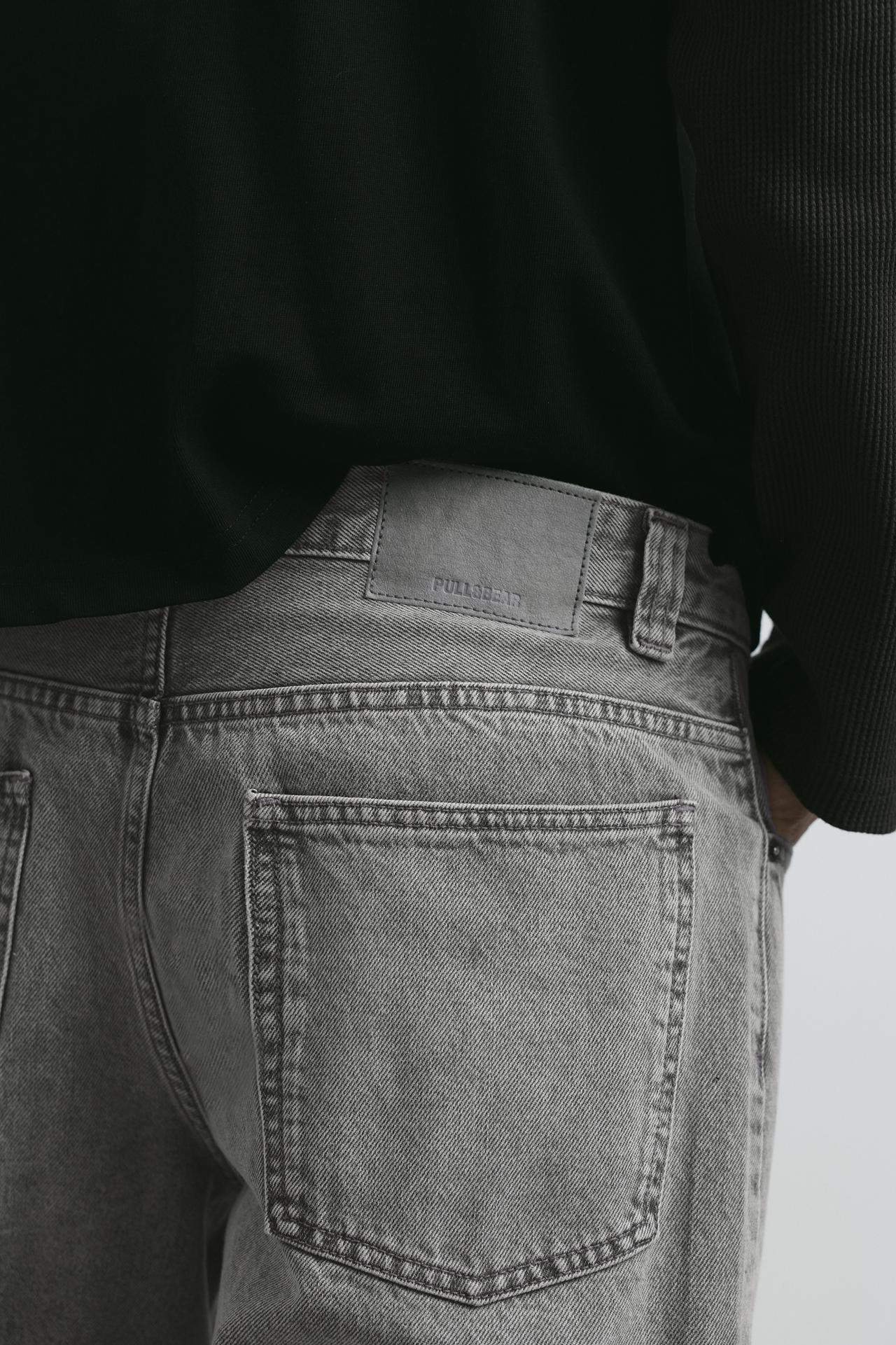 Relaxed cargo jeans — Pale grey