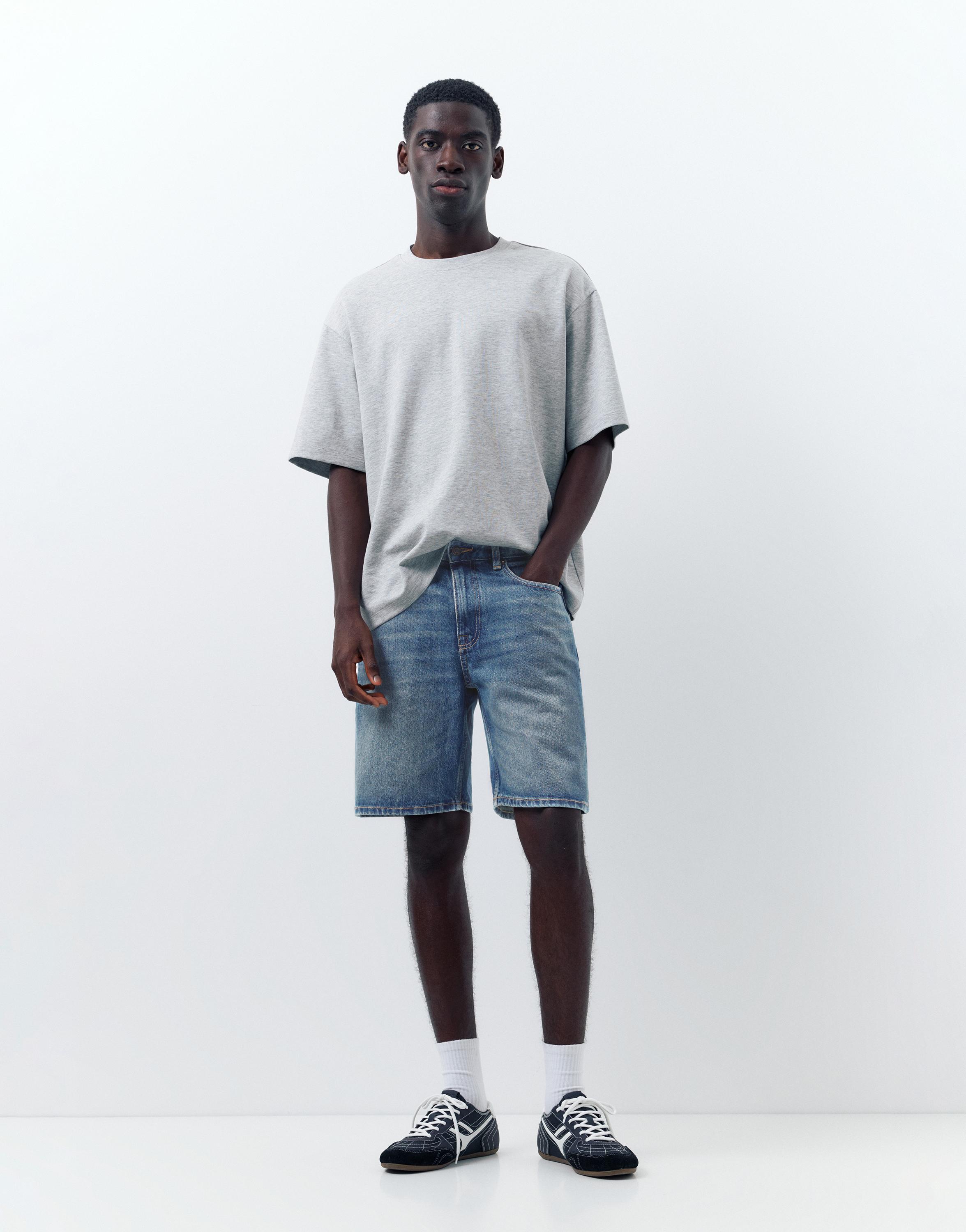 Standard denim Bermuda shorts — Medium blue