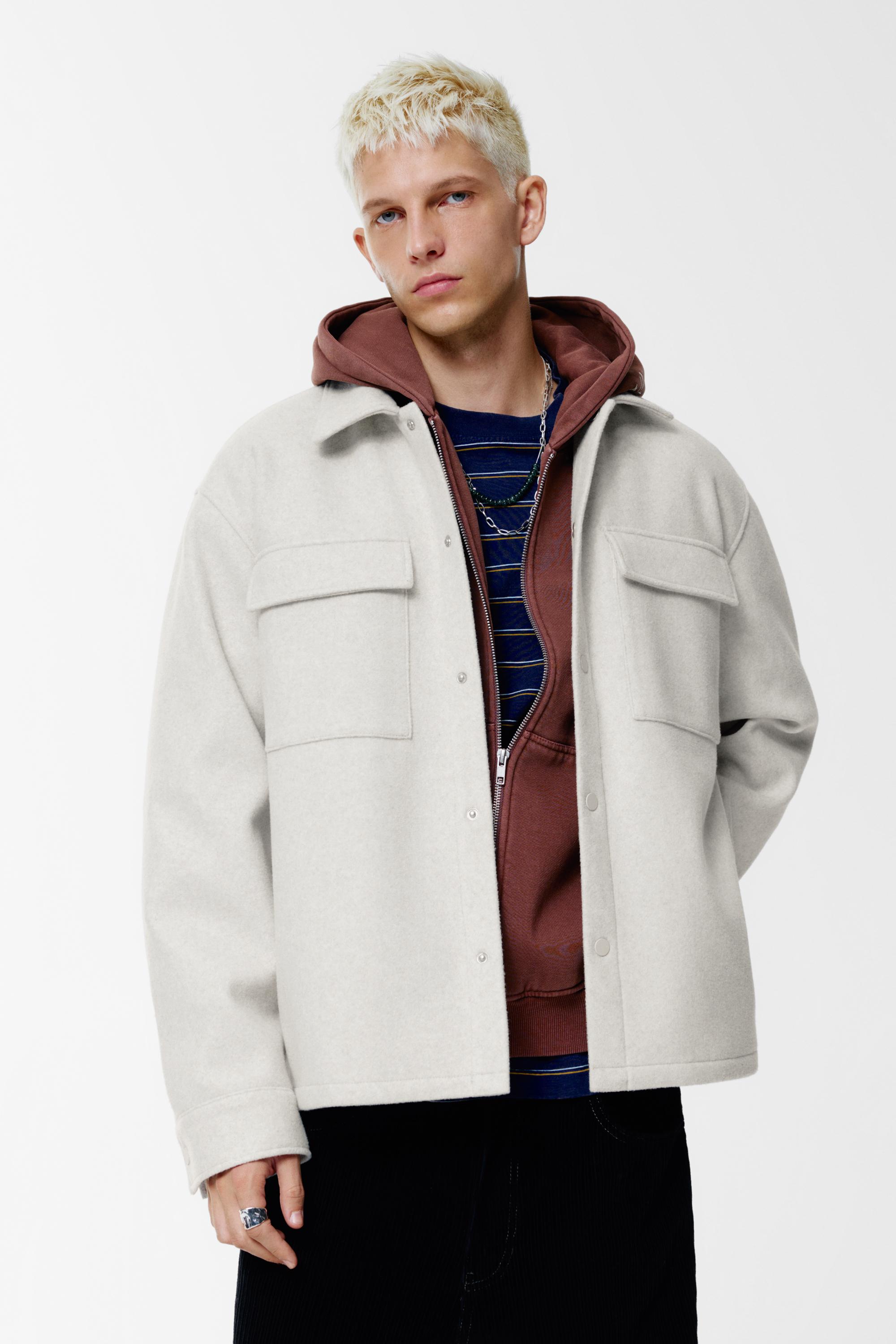 Cepli yünlü ince ceket - Görsel 29