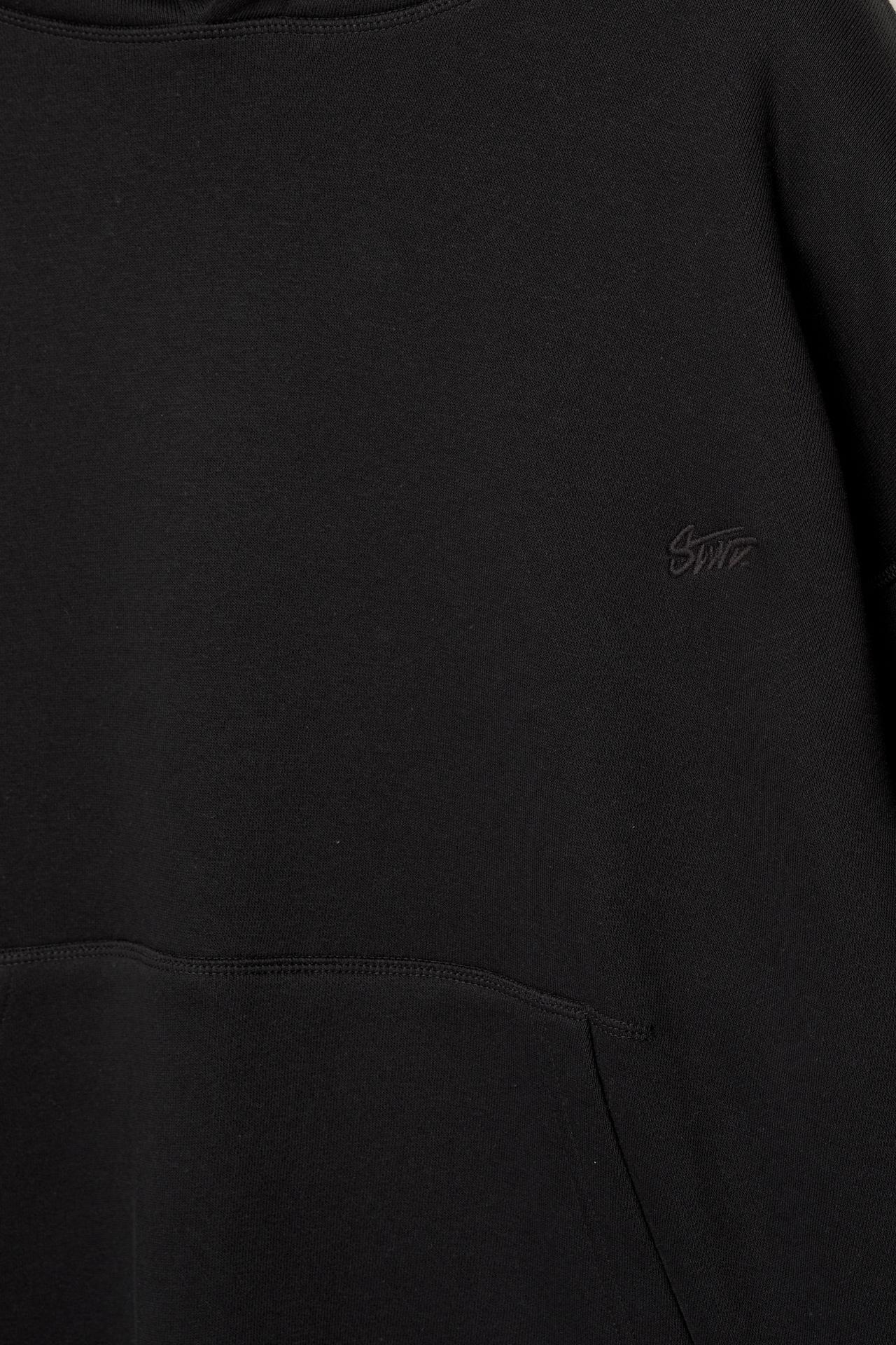 STWD embroidered hoodie — Black