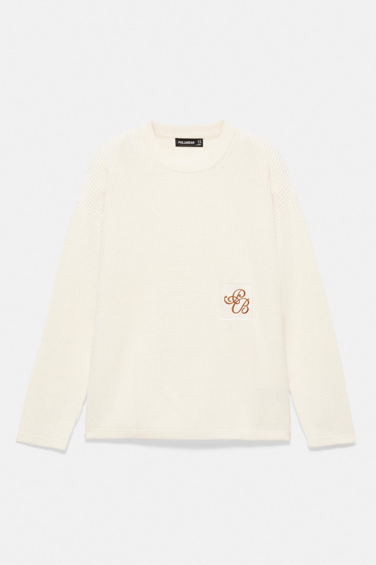 Embroidered jumper — Off white
