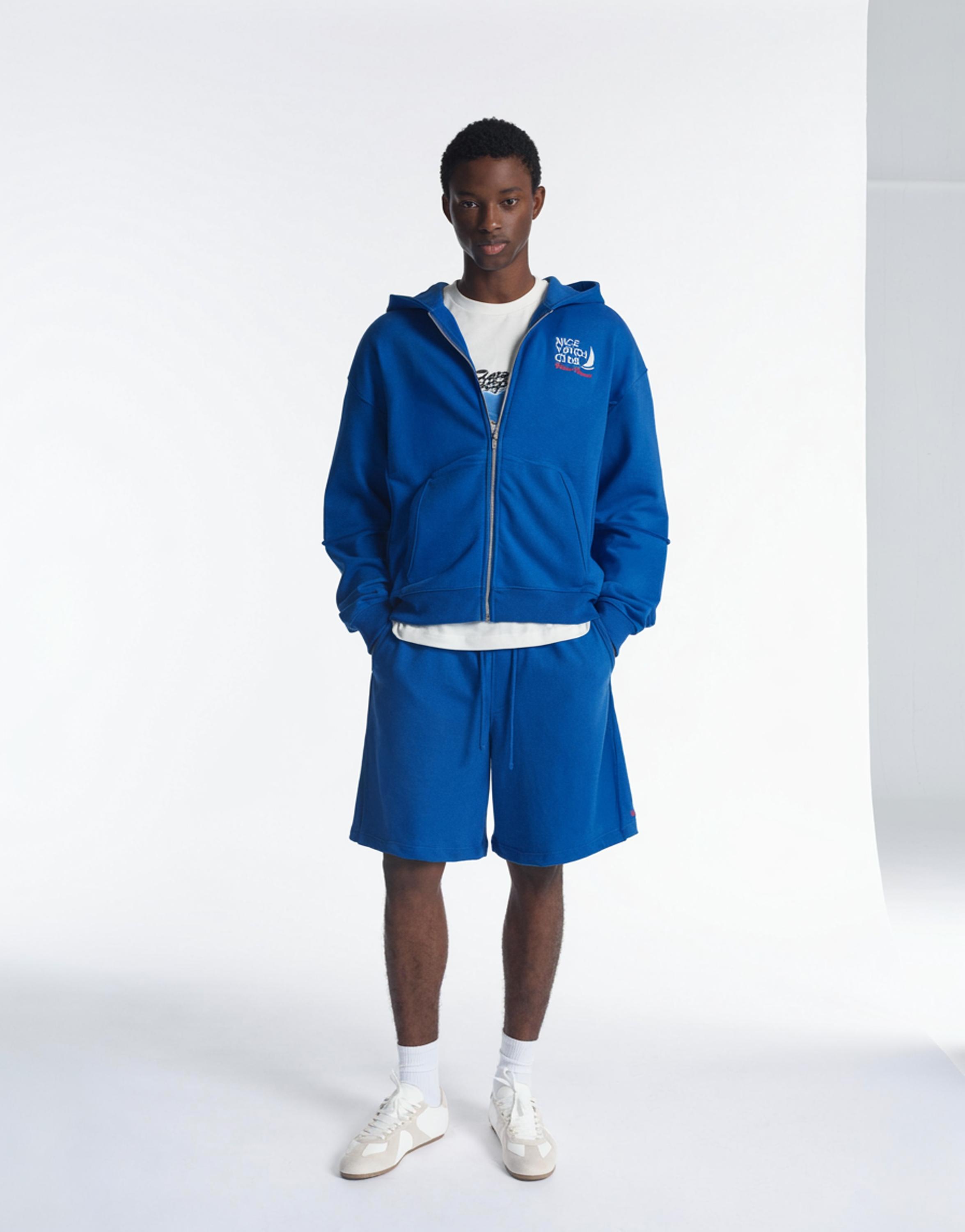 Yacht Club Bermuda sweat shorts — Deep blue