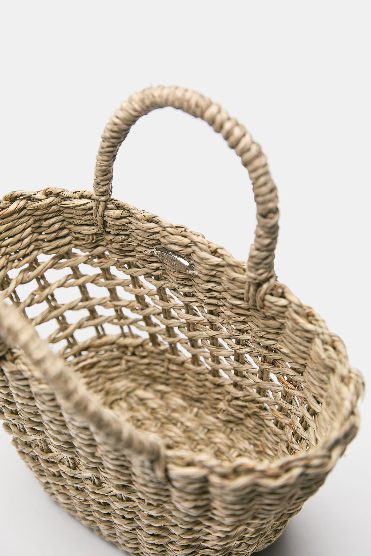 Mini basket bag — Beige