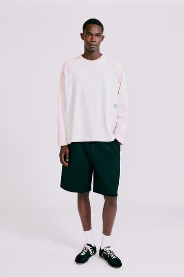 Raglan sleeve T-shirt — Pink 5