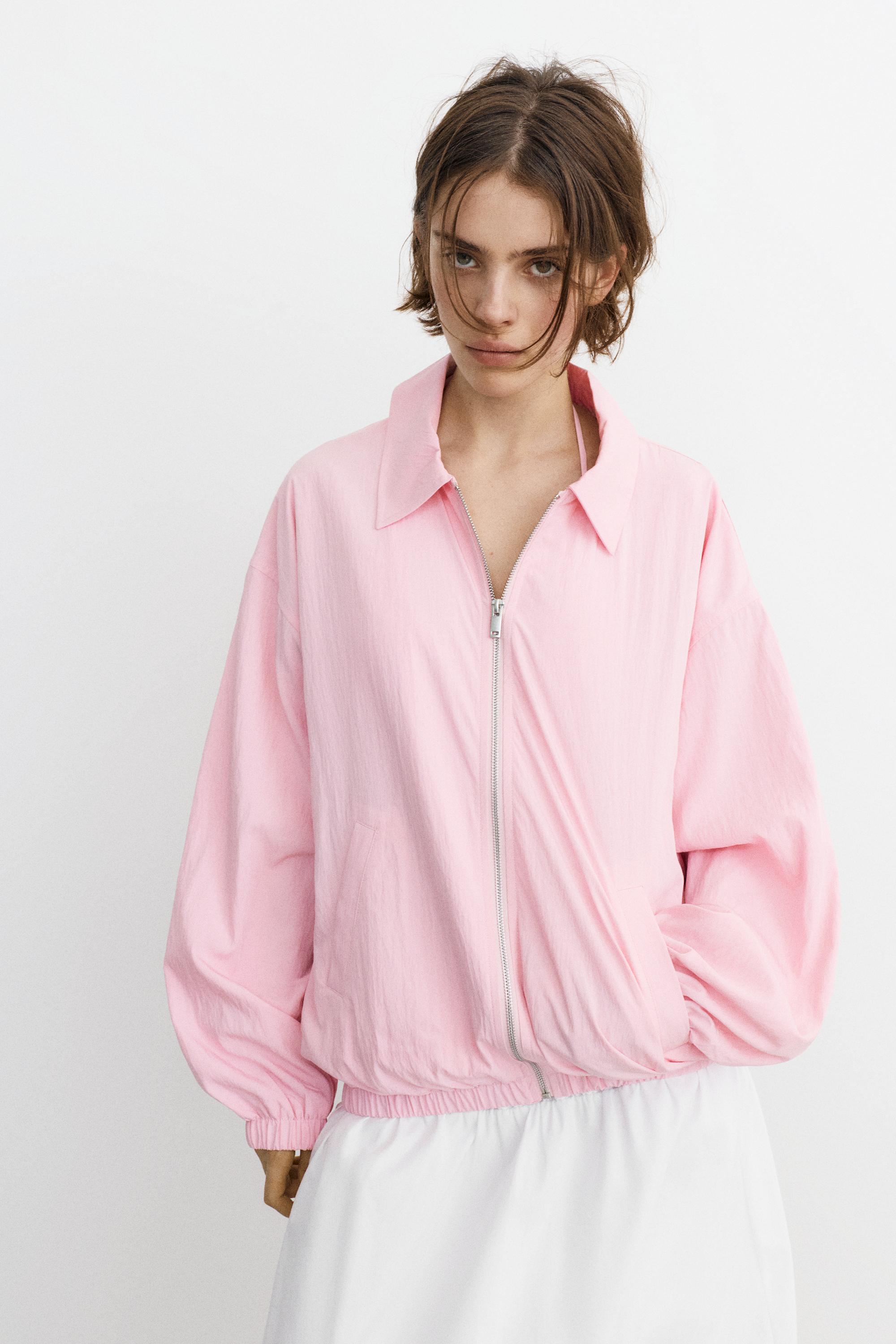Fluid oversize jacket — Rose pink