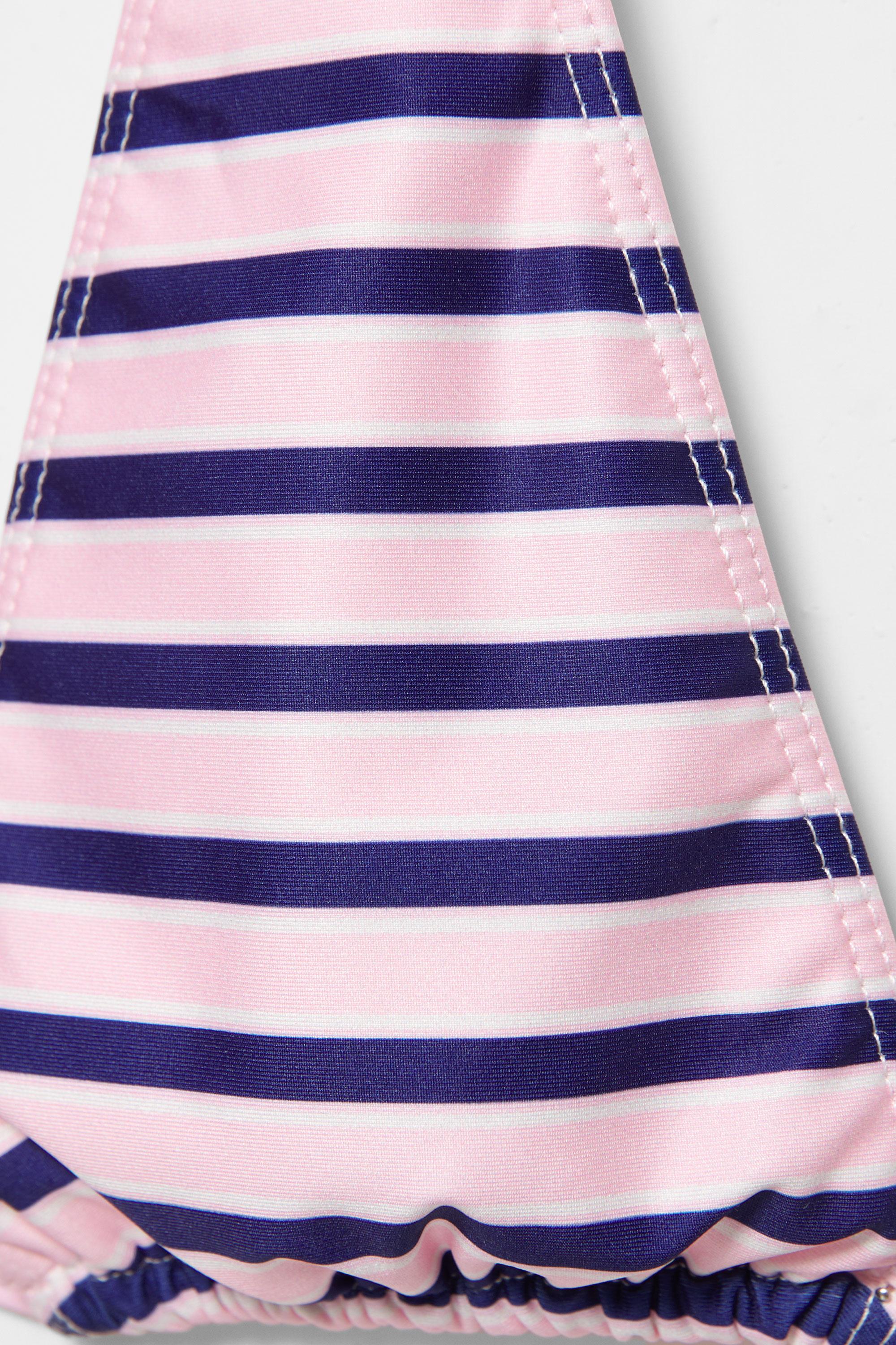 Multi-way striped bikini top — Pink