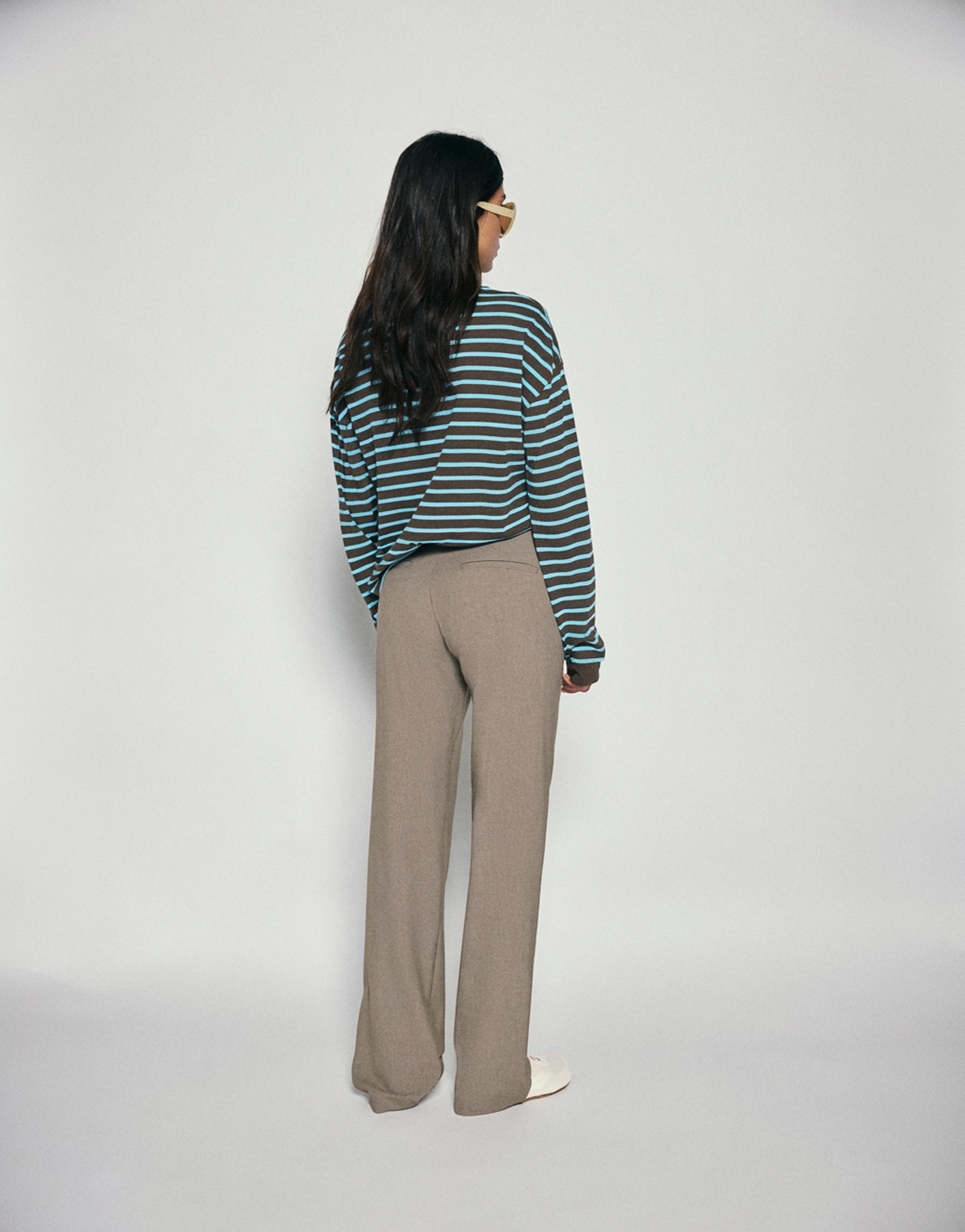 Straight-leg smart trousers — Mole brown