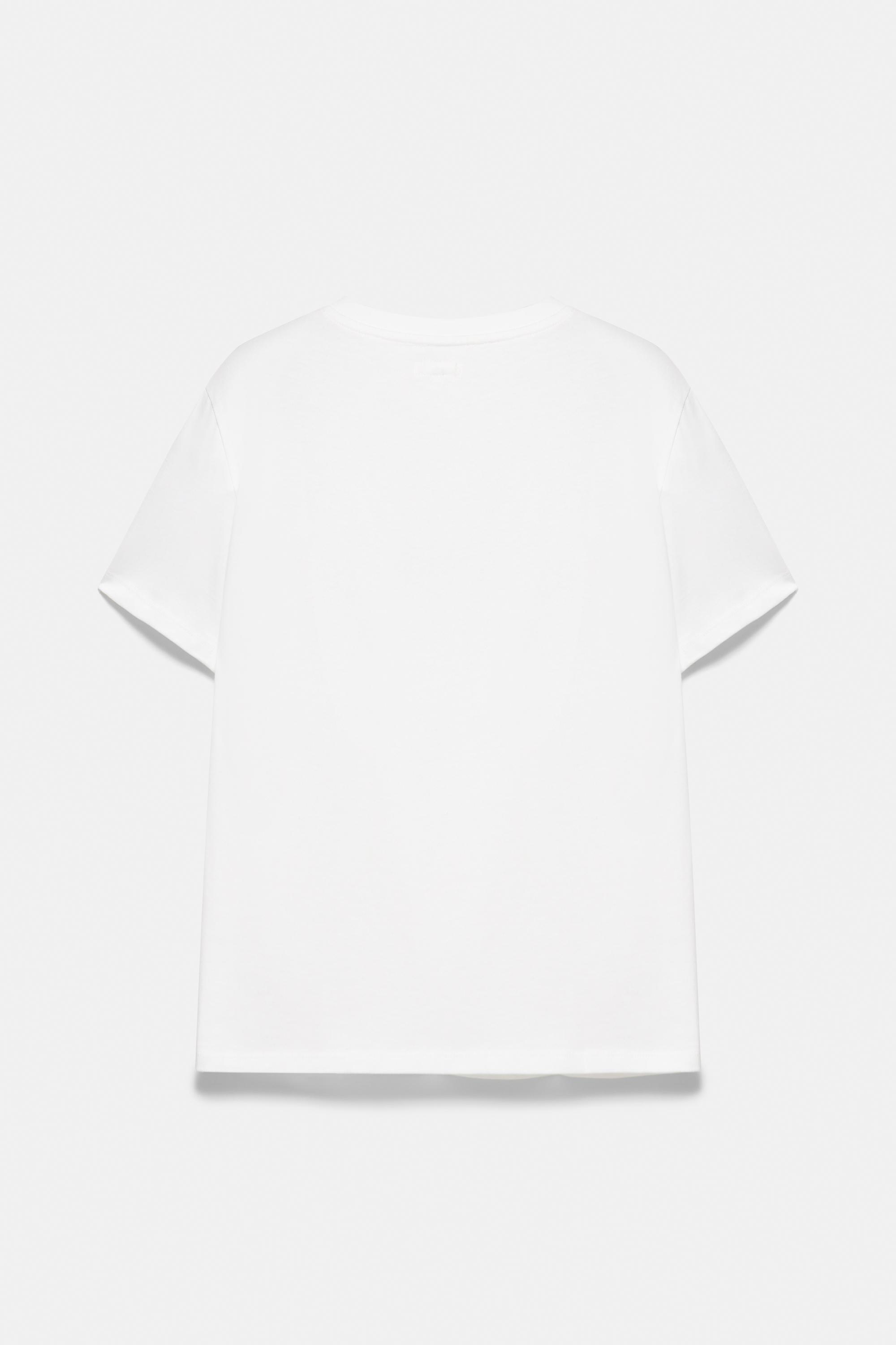 Studded graphic T-shirt — White