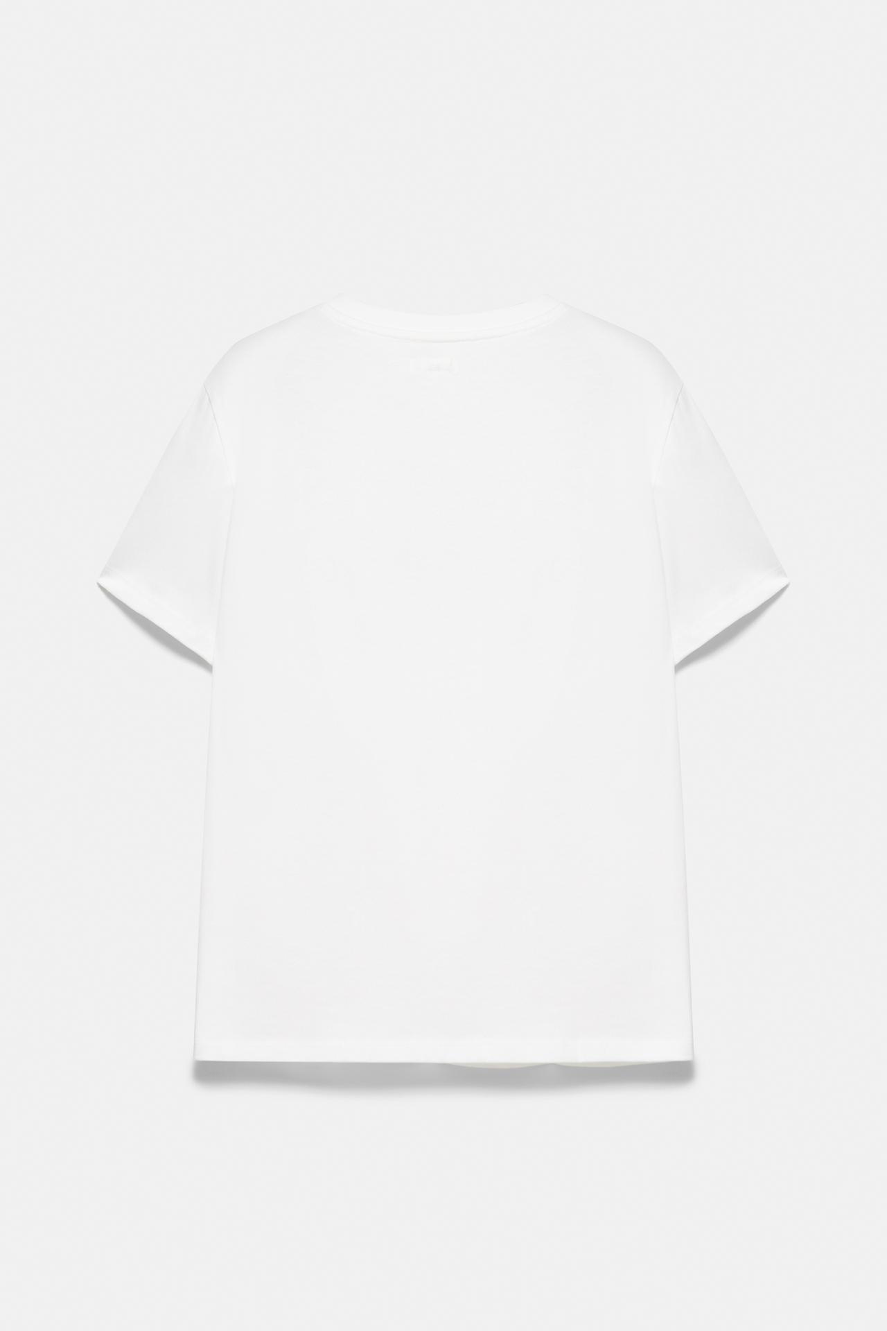 Studded graphic T-shirt — White