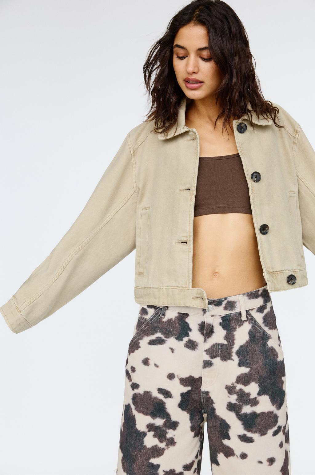 Veste workwear boutons pull&bear