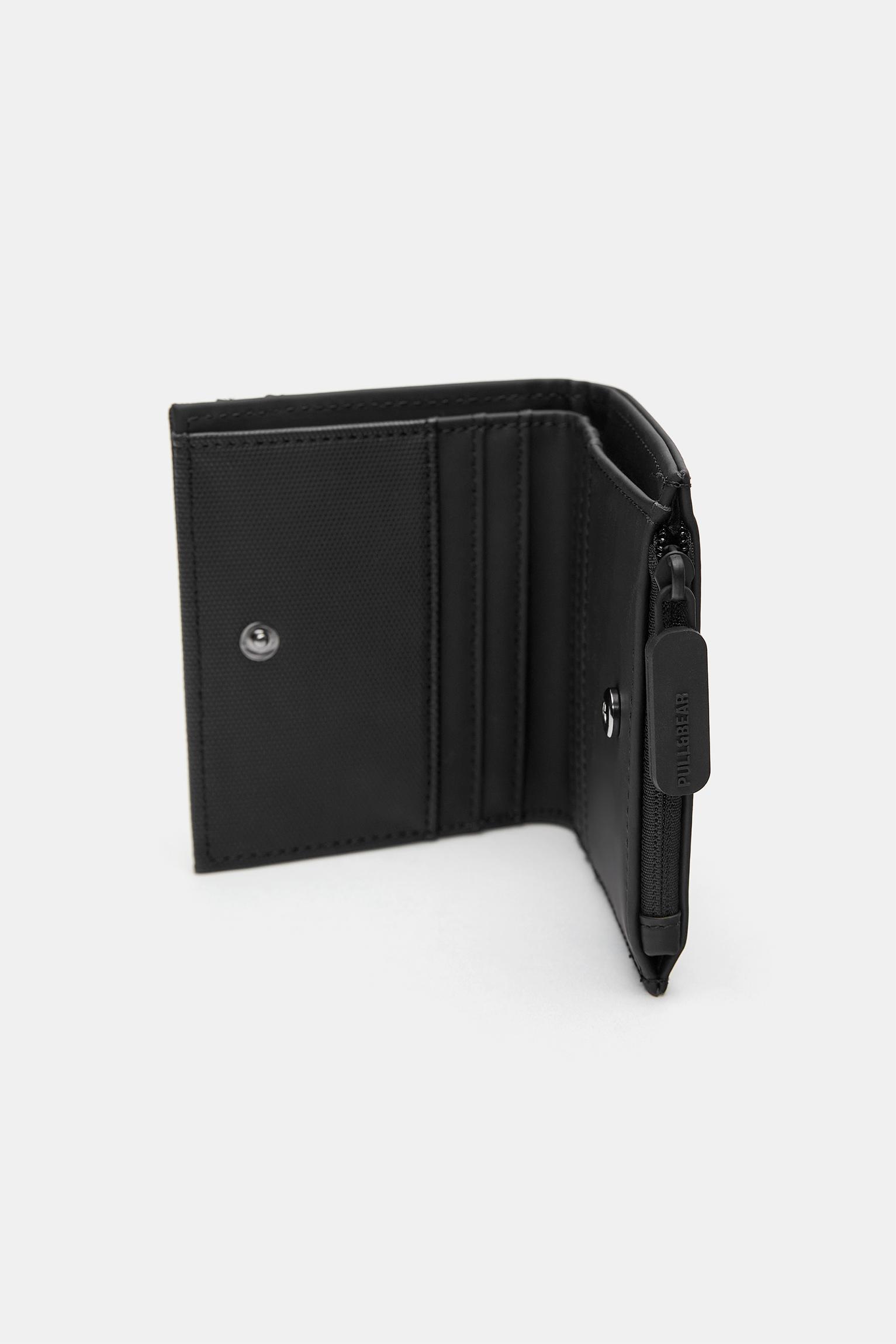 Rubberised wallet — Black