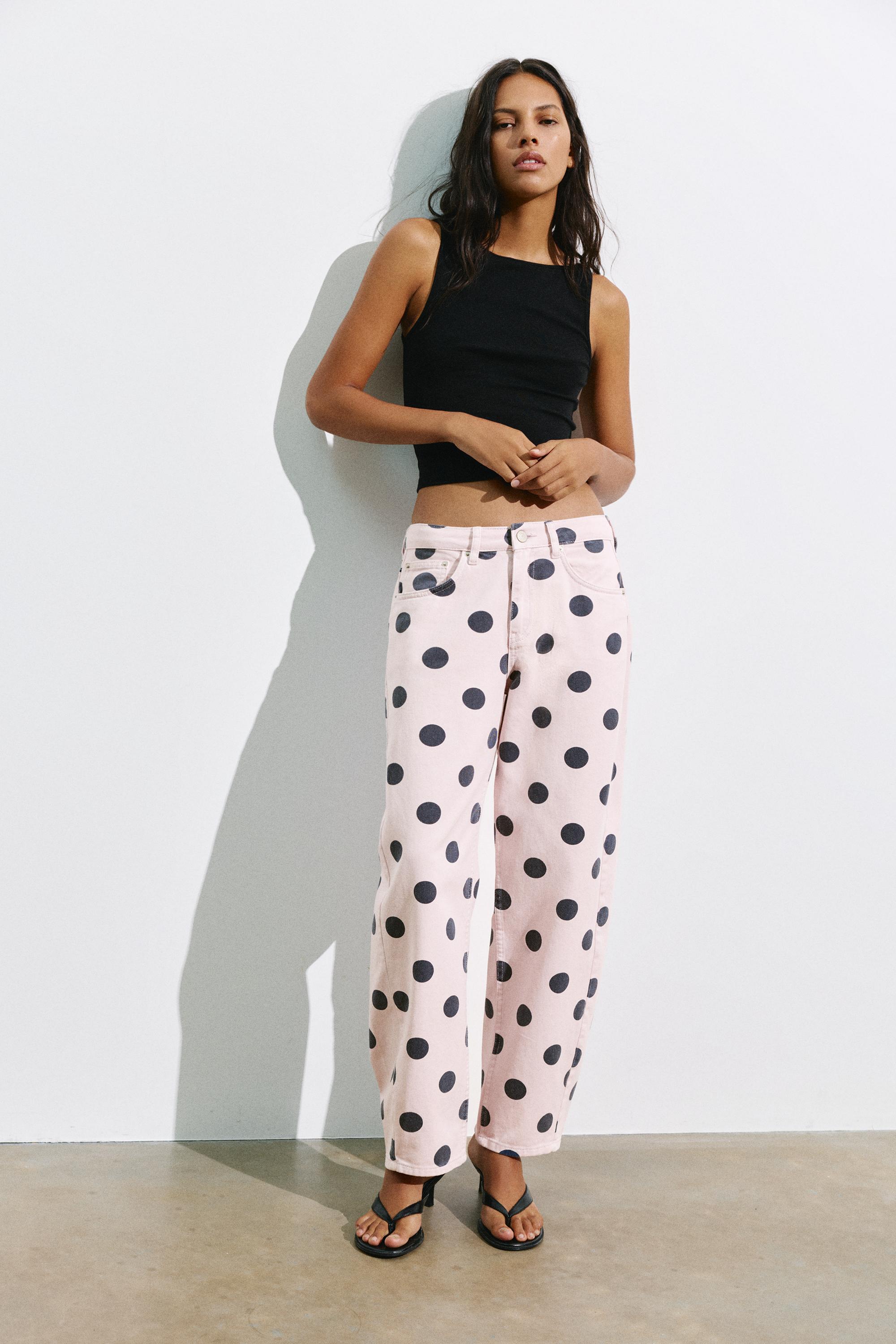 Jeans A Barile A Pois