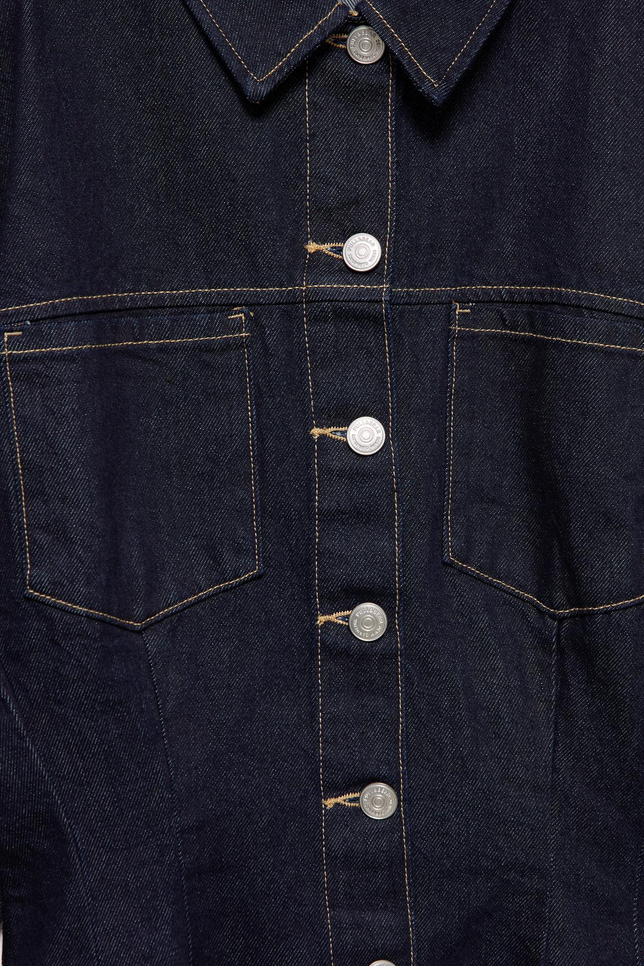 Fitted denim shirt — Navy