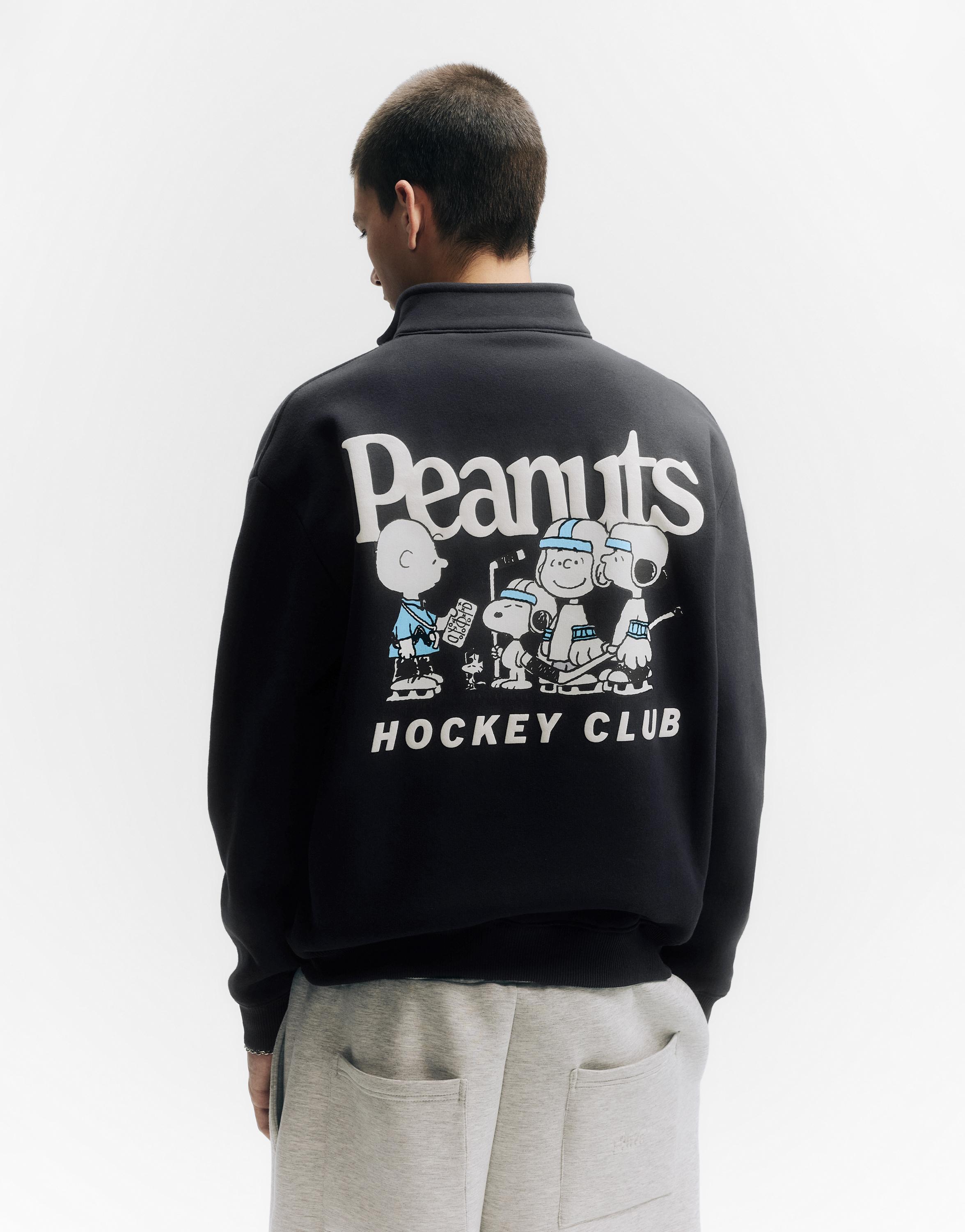 Fermuarlı dik yaka Peanuts sweatshirt - Görsel 9