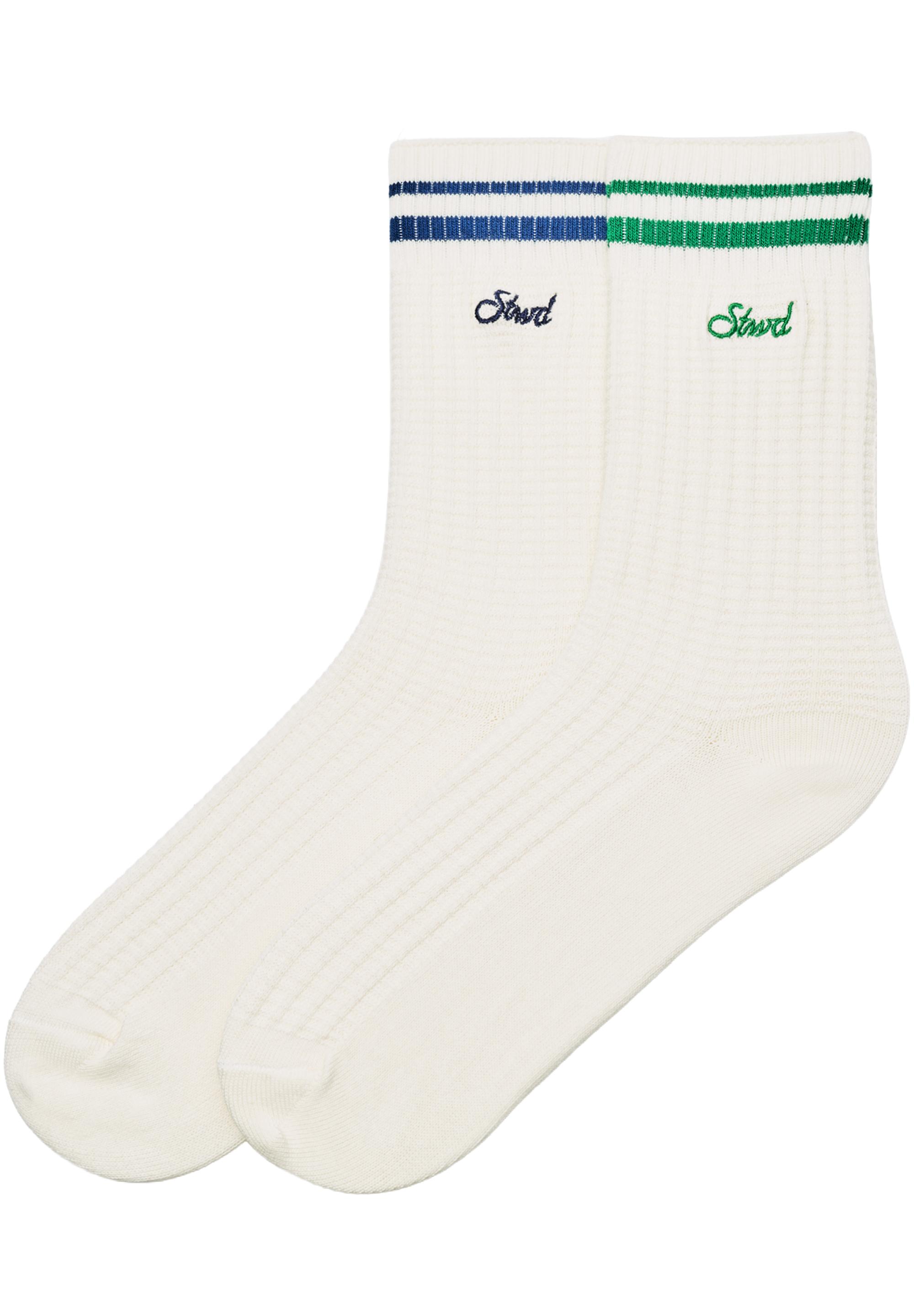 Striped sports socks — Green