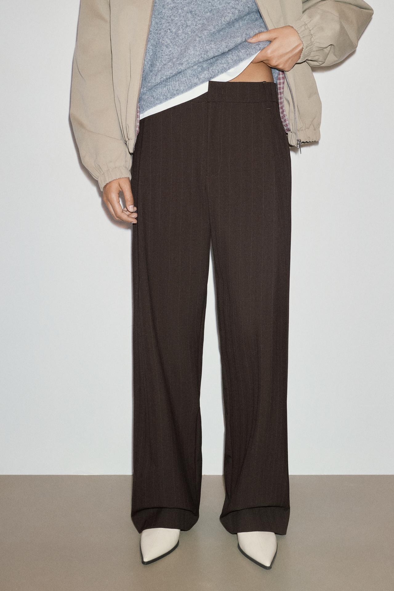 Darted smart trousers — Striped