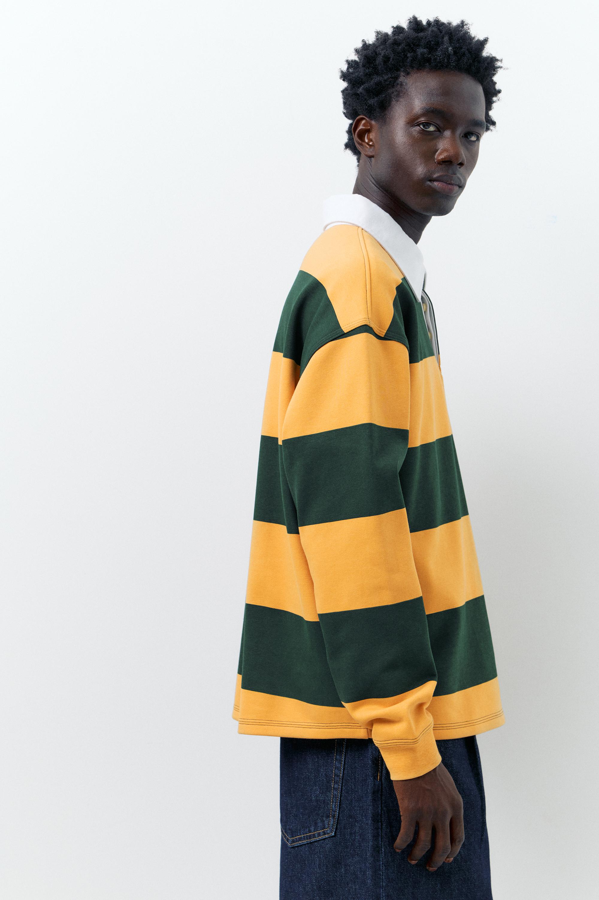 Çizgili uzun kollu polo - Görsel 12