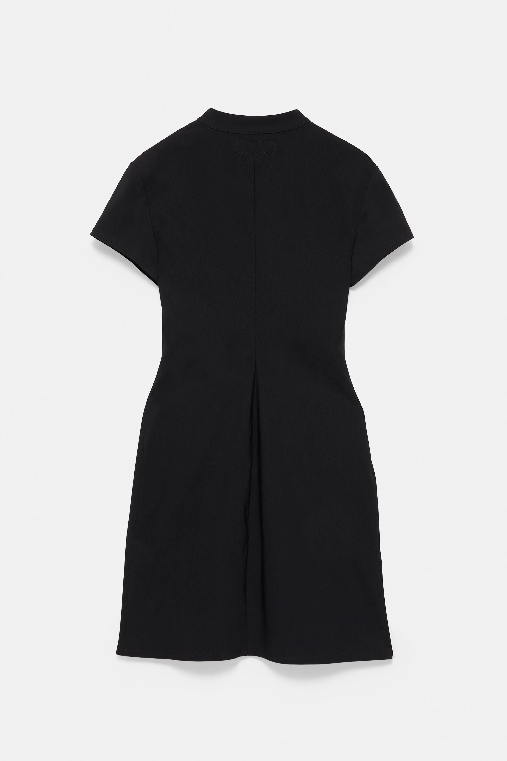 Short dress with knot buttons — Black