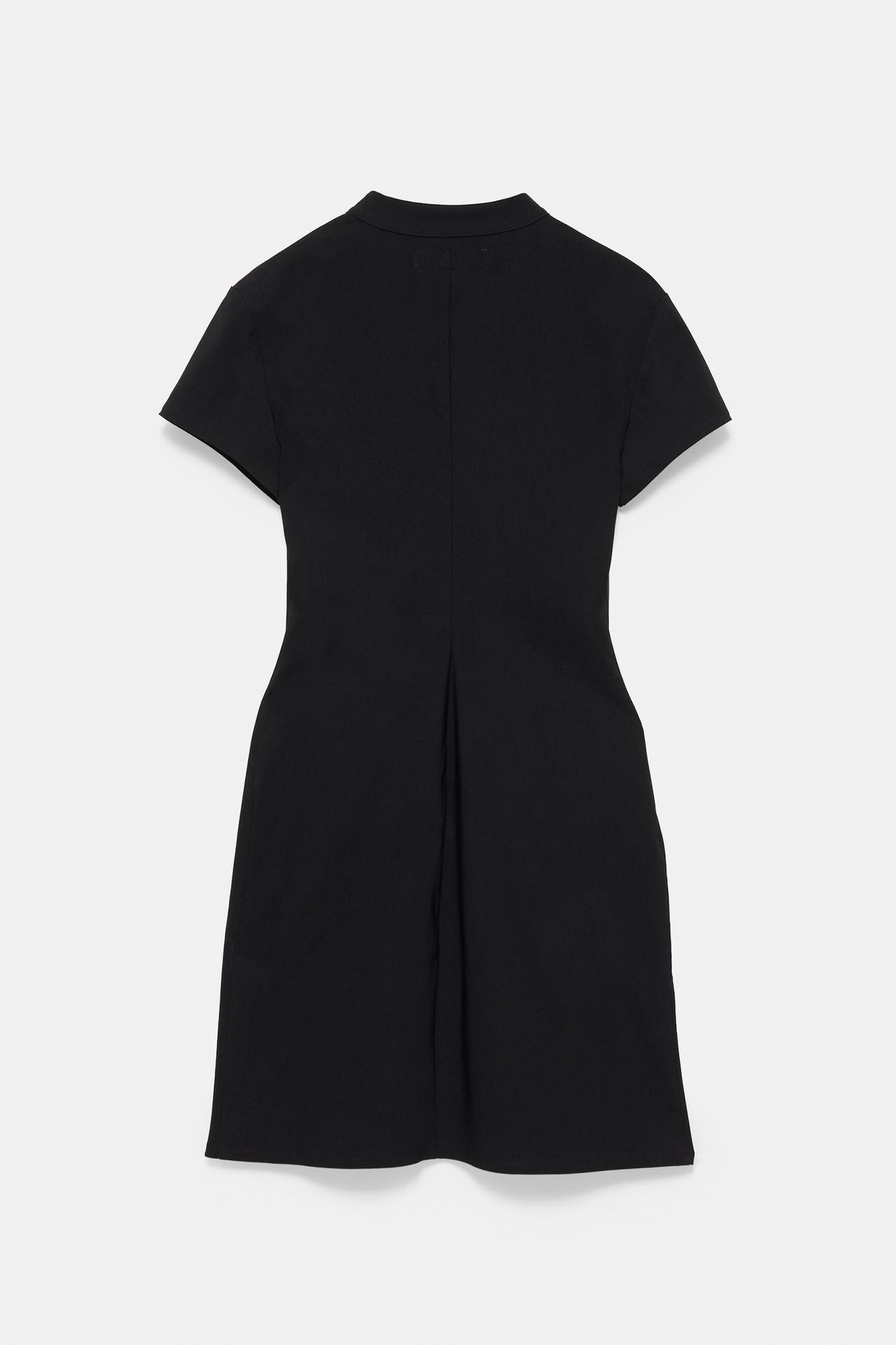 Short dress with knot buttons — Black