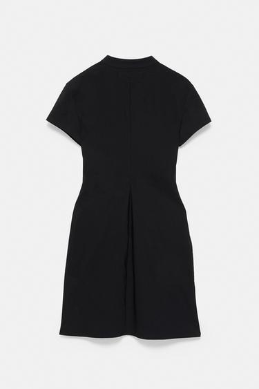 Short dress with knot buttons — Black 7