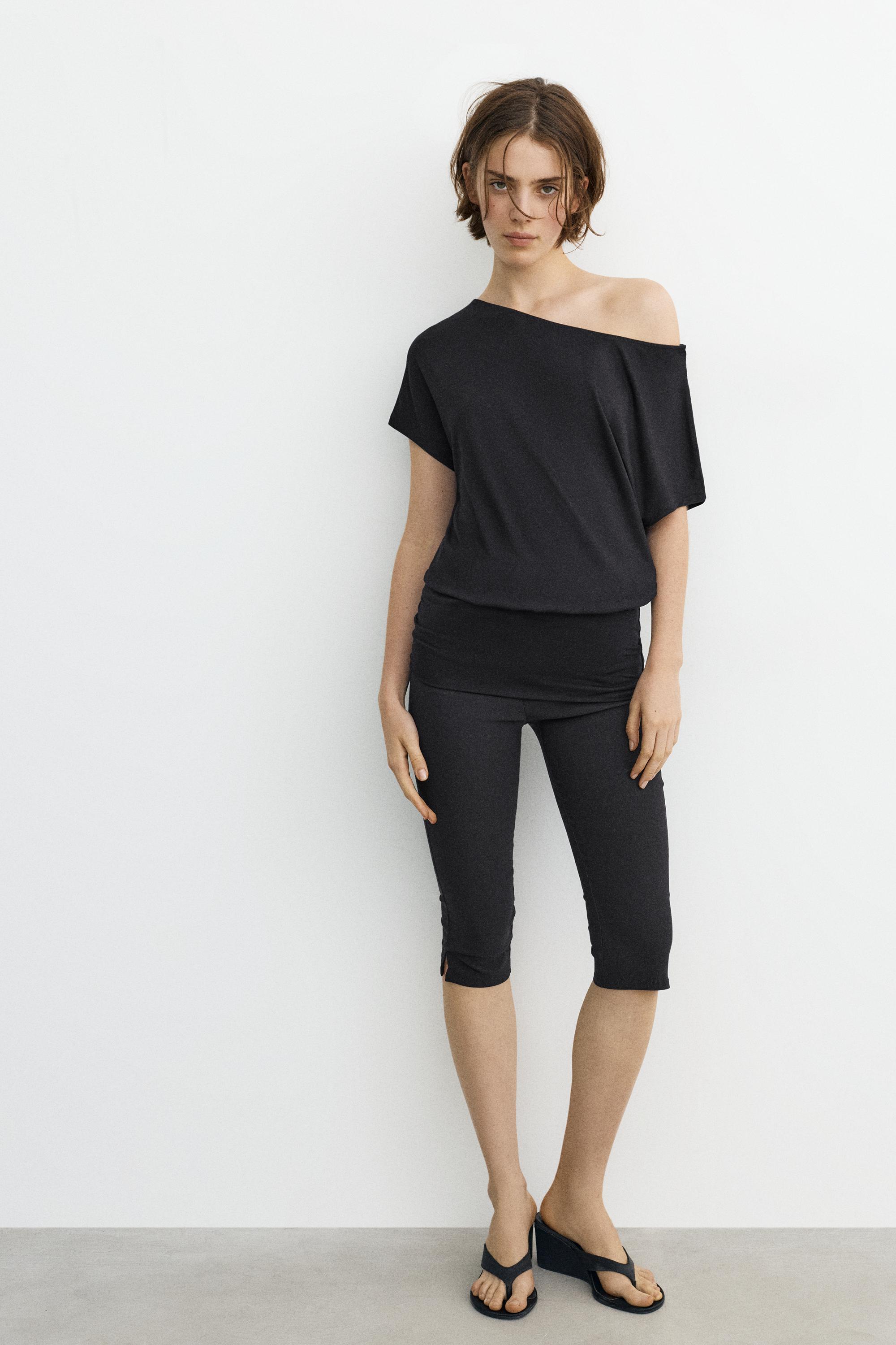 Short asymmetric dress — Black