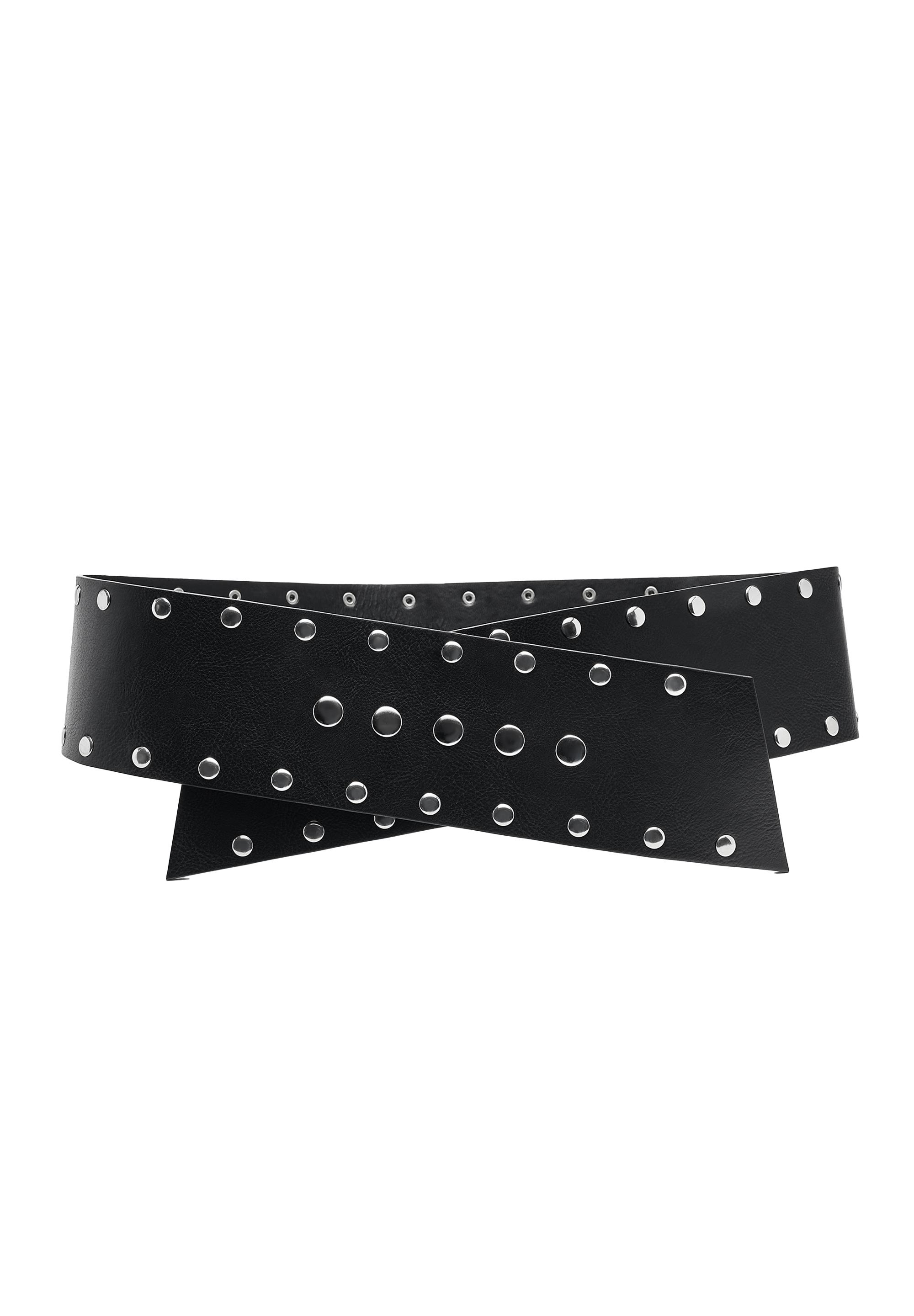 Studded cummerbund belt — Black