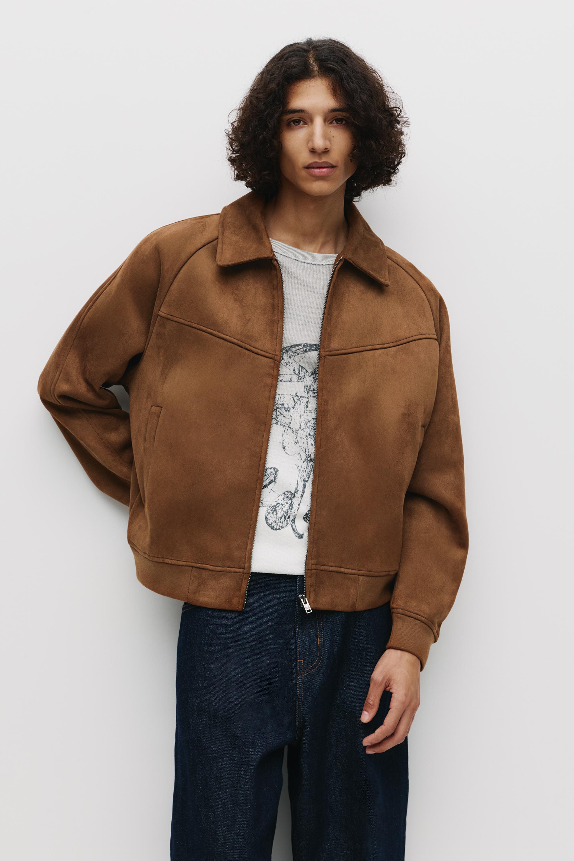 Faux suede jacket - Pull&Bear Canada