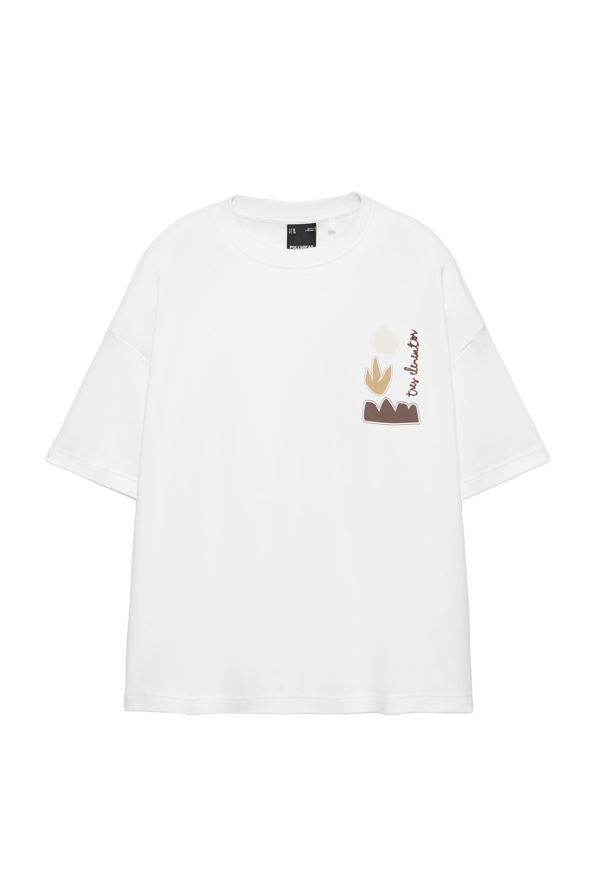 Pull&Bear Grafik baskılı kısa kollu tişört