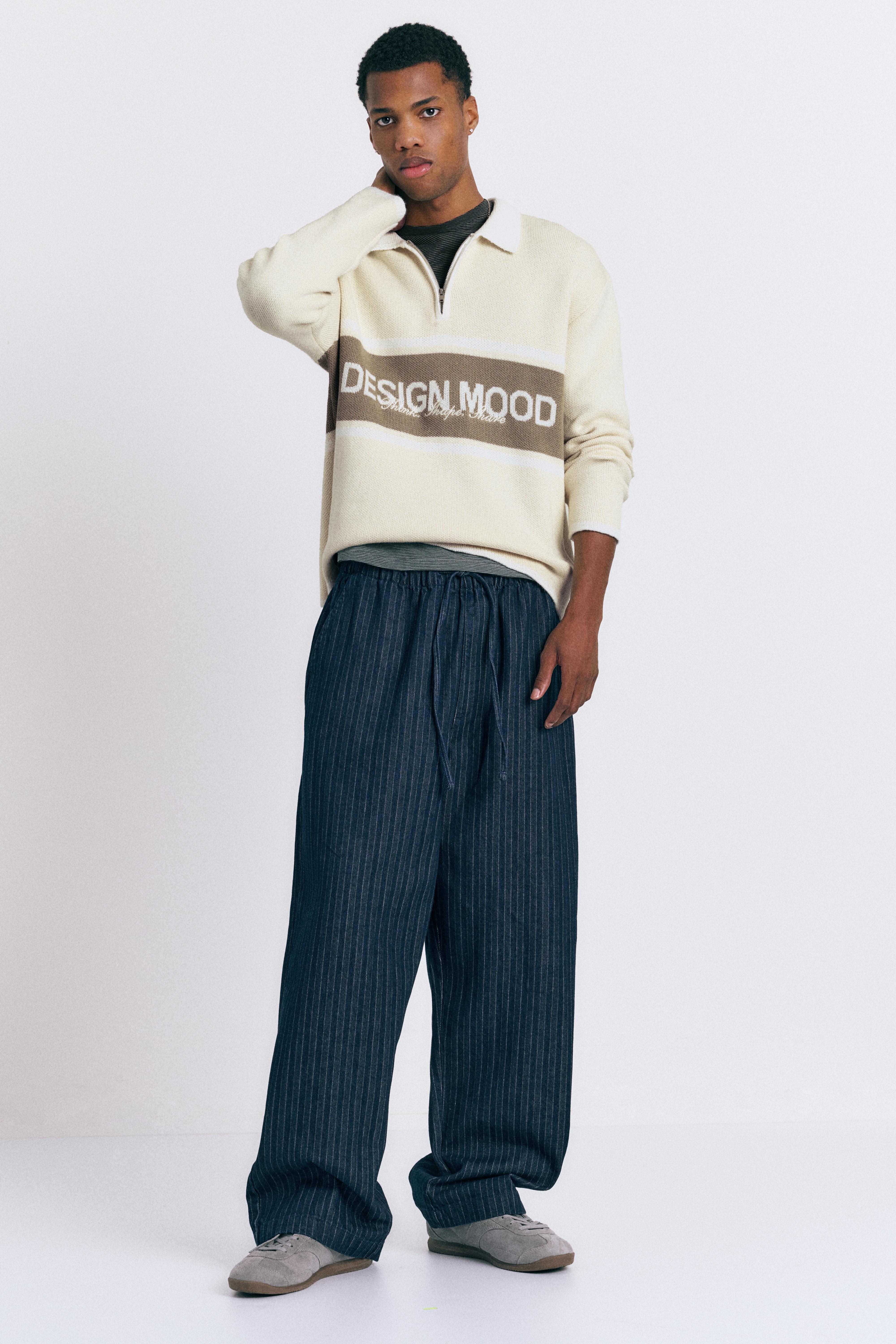 Fermuar detaylı örme polo - Görsel 8