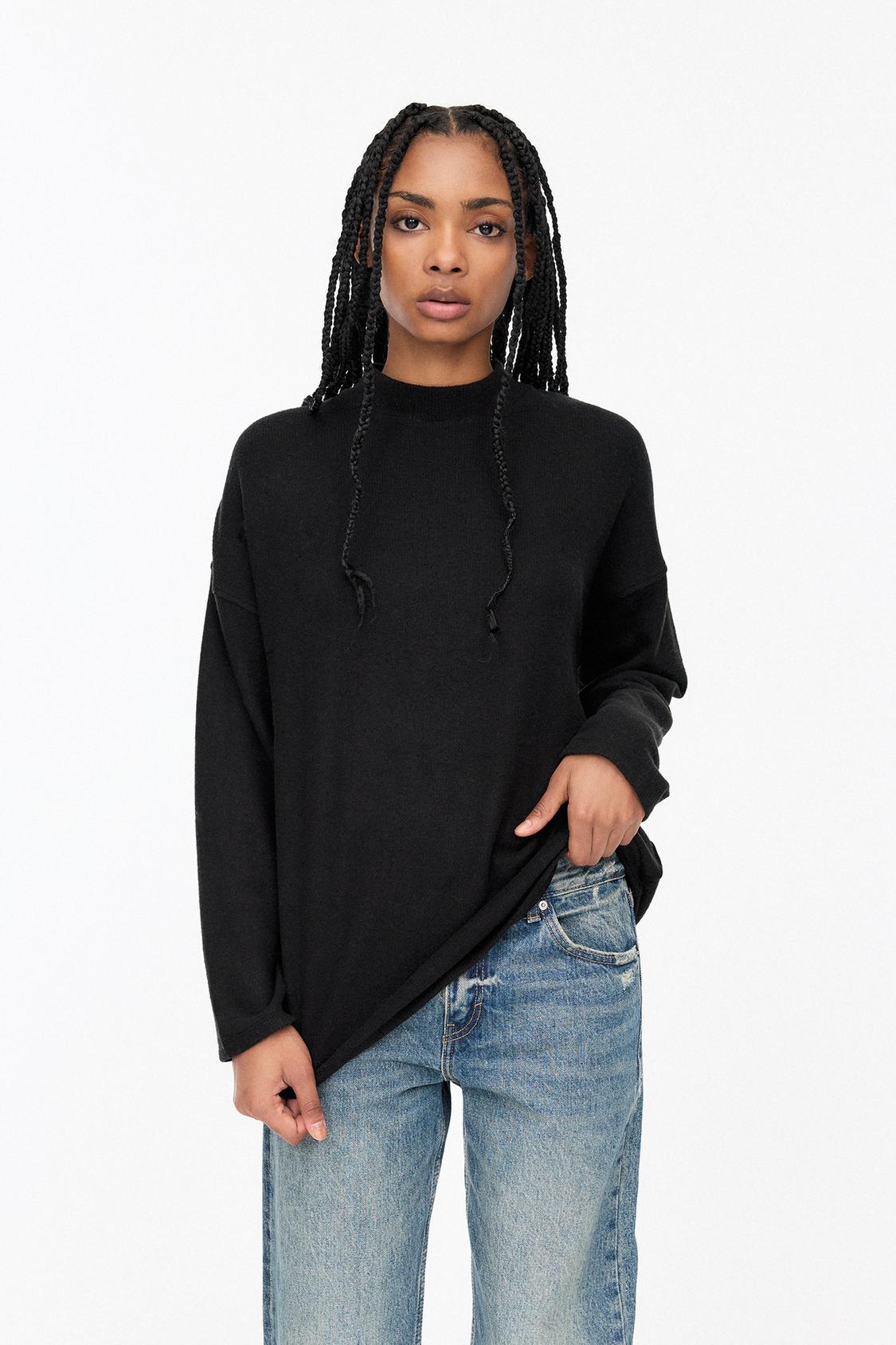 Neck Oversize Rollkragen Herren Herren Rollkragenpulli Sweater