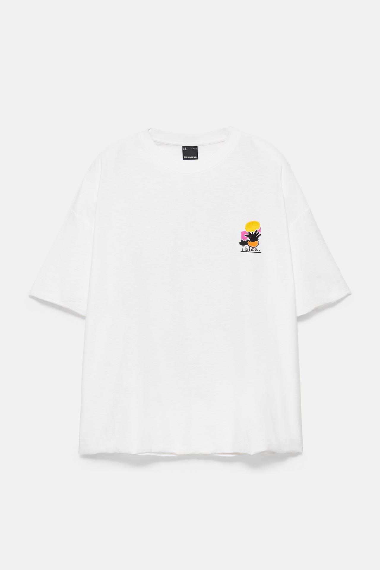 Ibiza graphic boxy-fit T-shirt — White