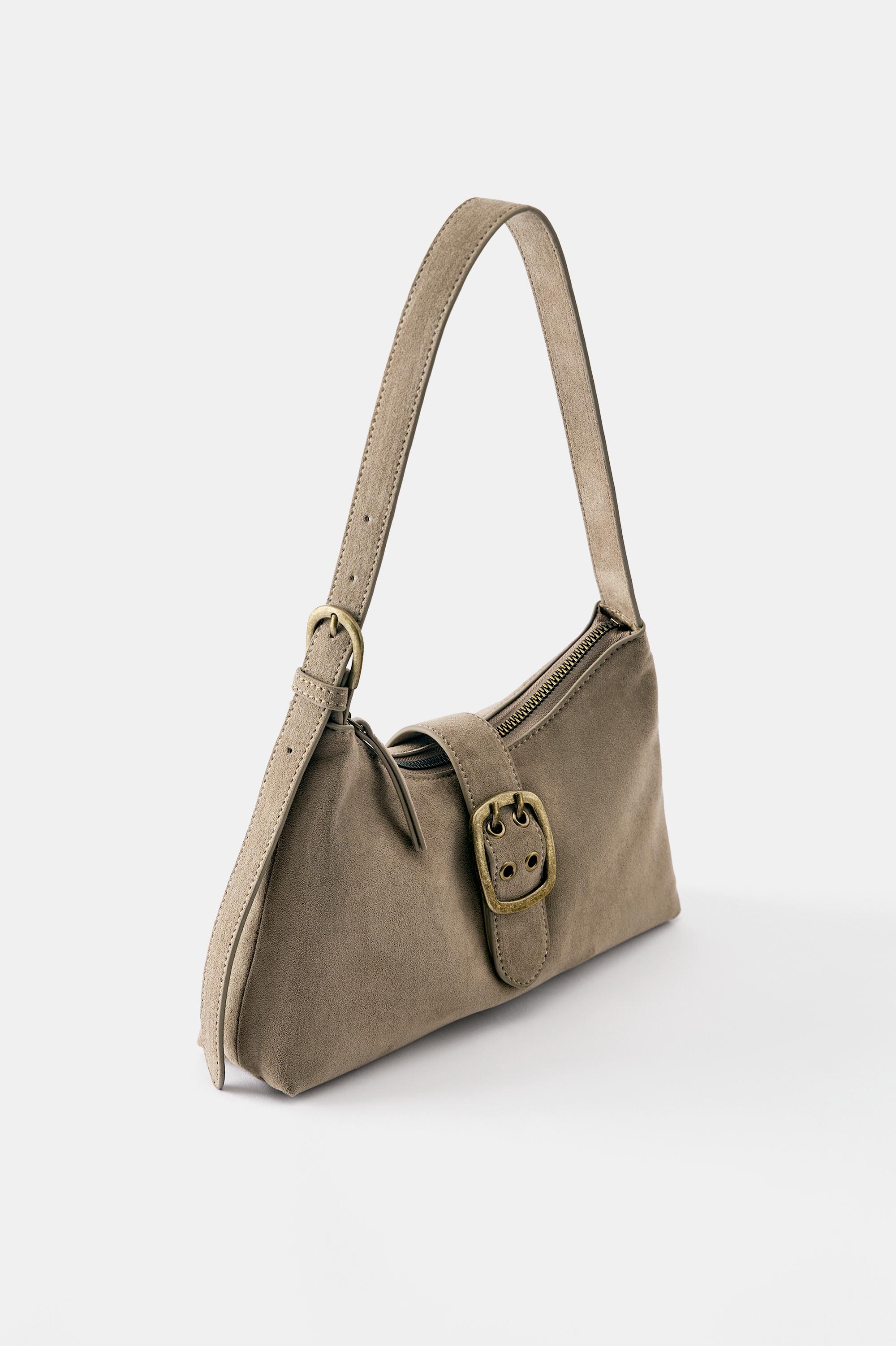 Buckle shoulder bag — Taupe