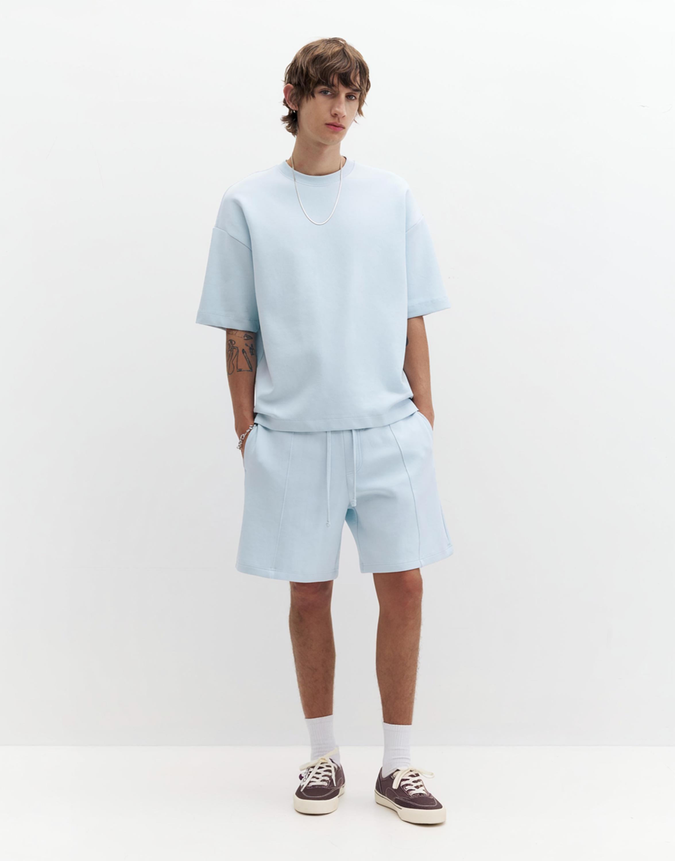 Pull&Bear Kısa kollu interlok sweatshirt