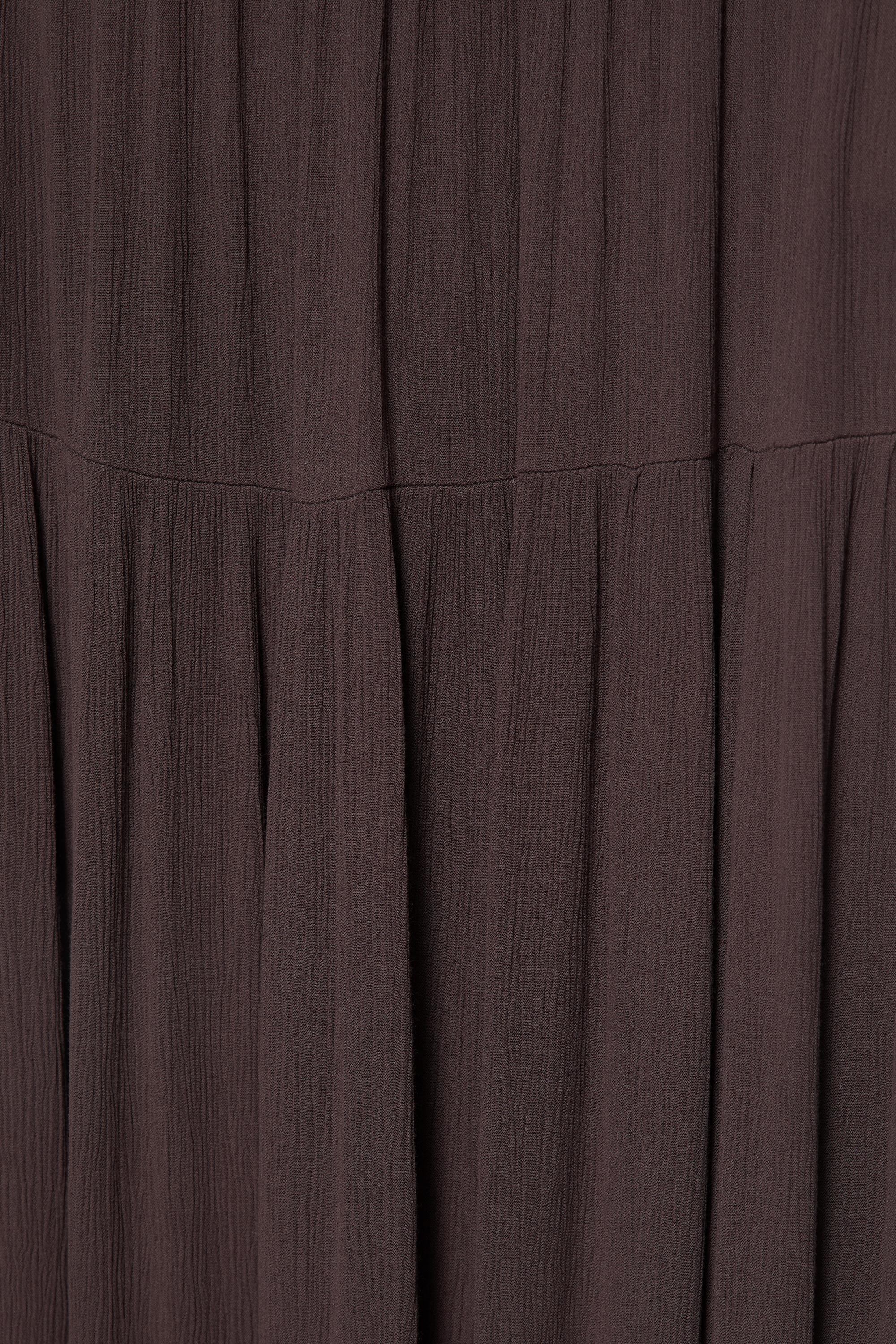 Flowy paneled midi skirt — Brown