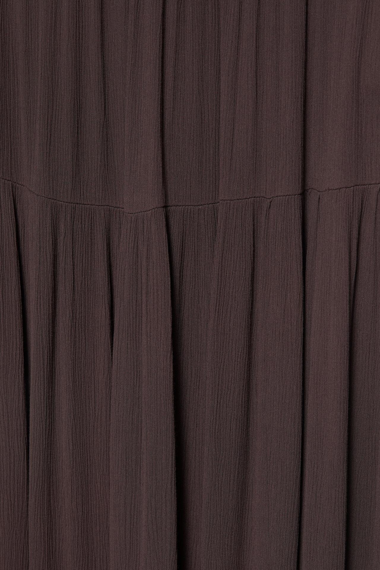 Flowy paneled midi skirt — Brown