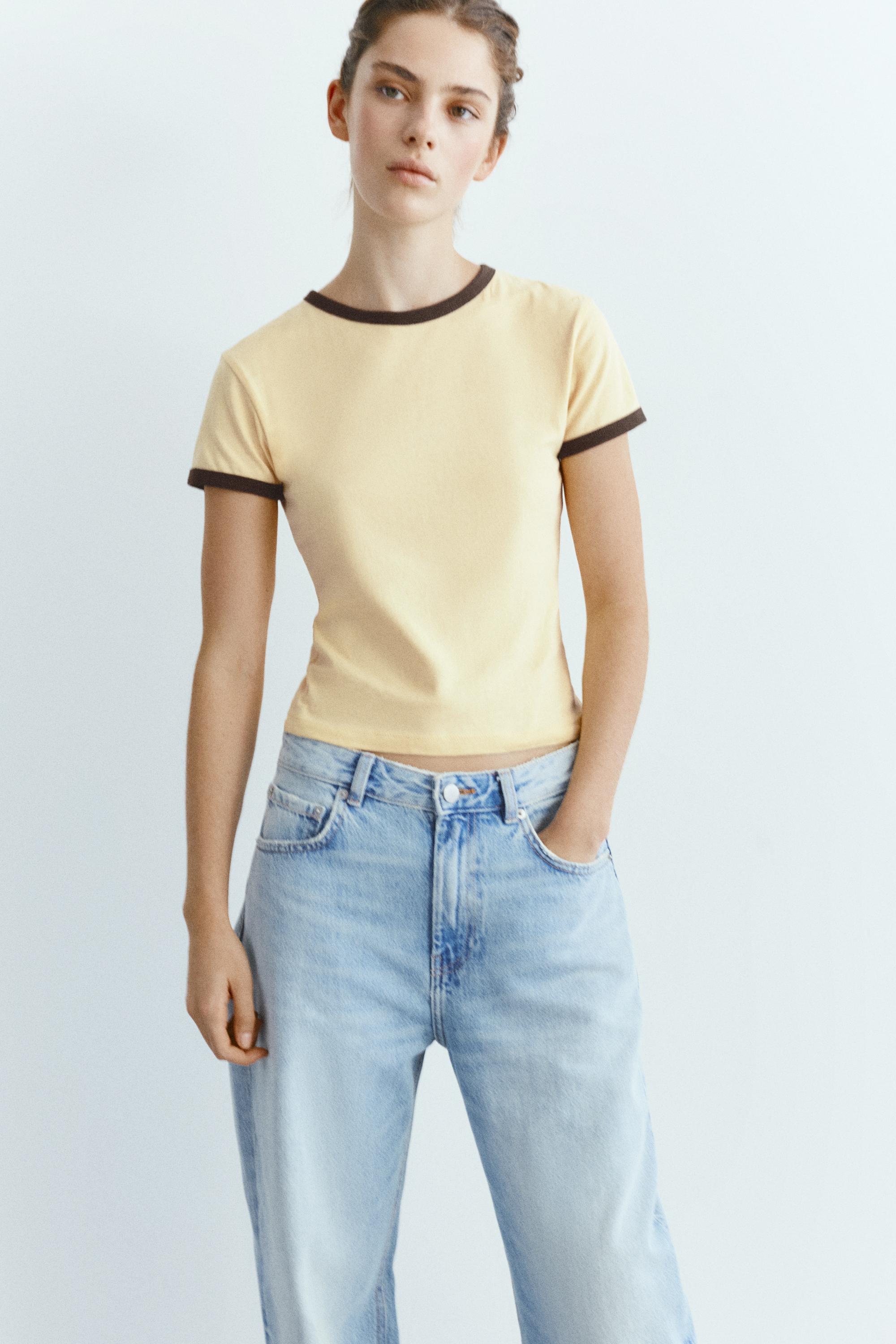 Kısa kollu fitilli t-shirt - Görsel 13