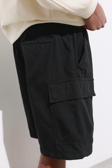Ripstop cargo Bermuda shorts — Black 4